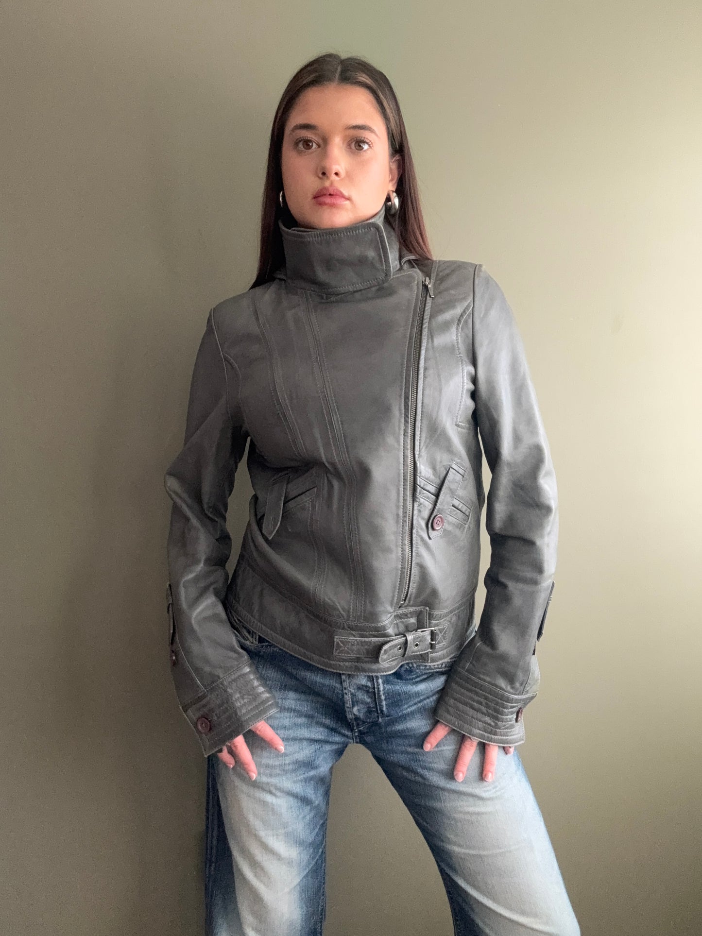 Leather Buckle Jacket (XL)