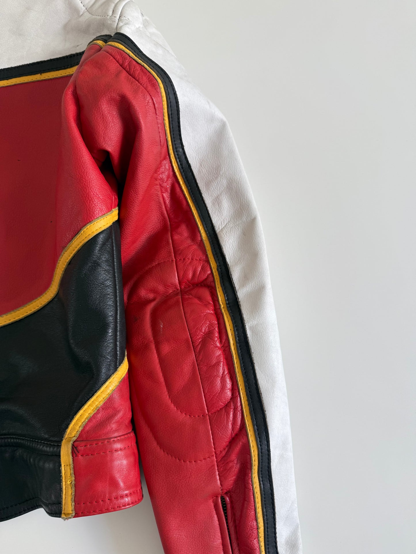 Vintage Leather Biker Jacket (XS)