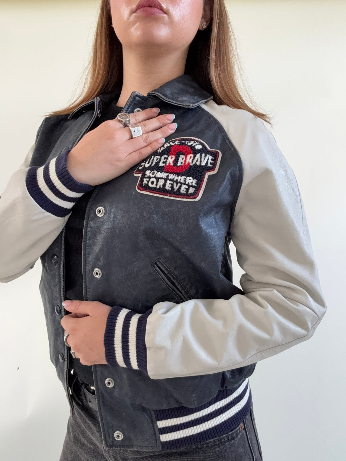 Diesel Leather Bomber Jacket (S)