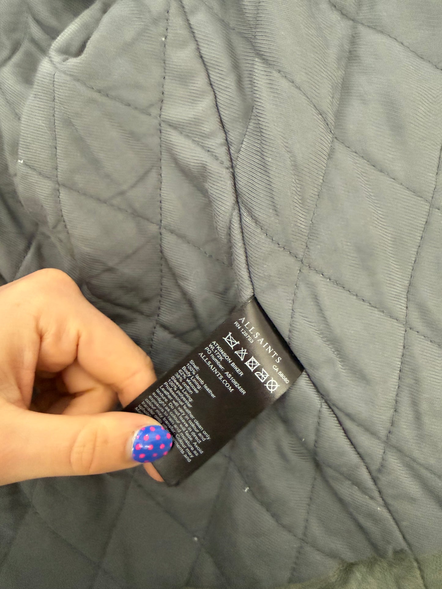 Allsaints Leather Biker Jacket (UK6)