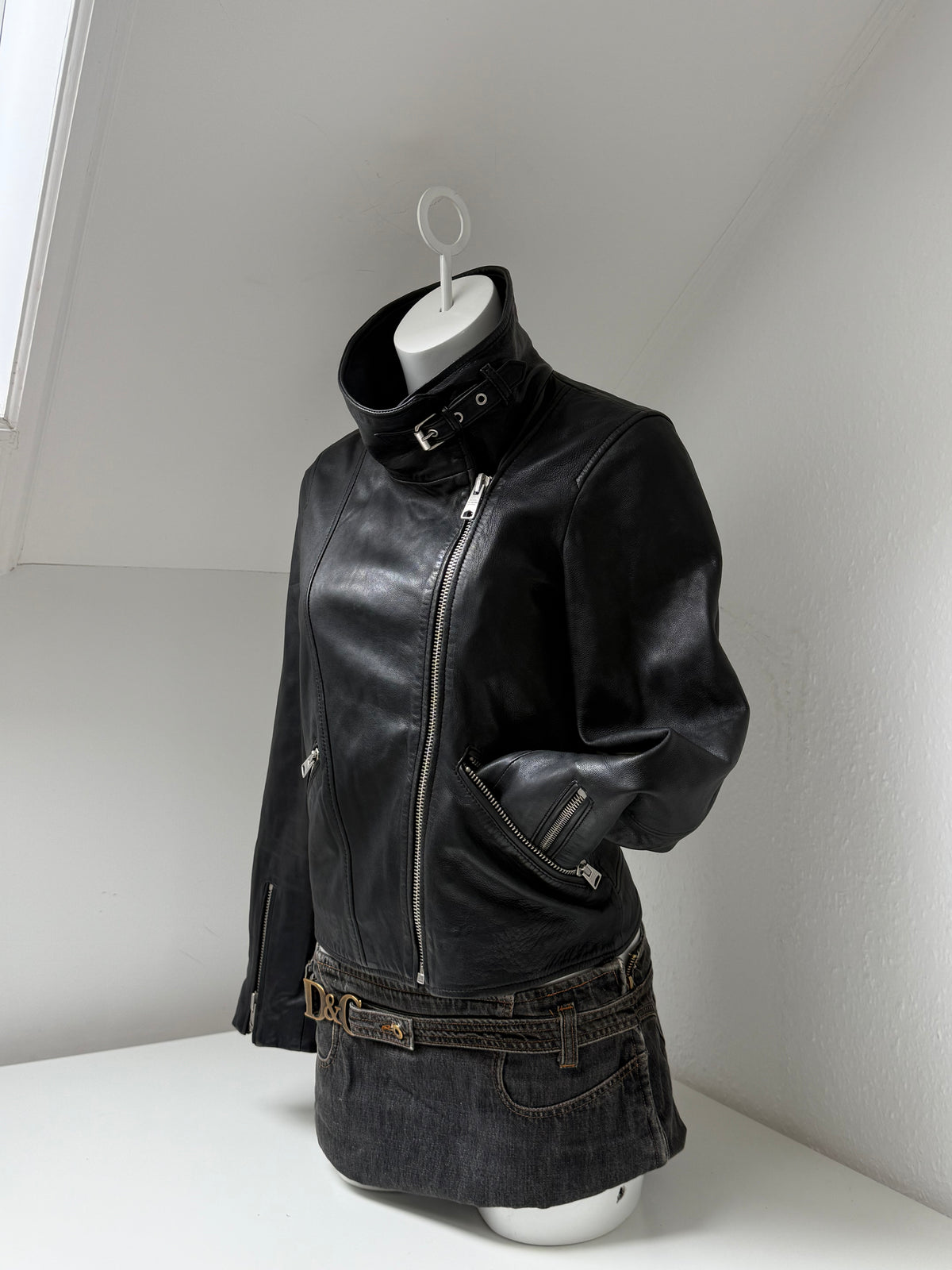 Allsaints Leather Buckle Jacket (UK10)