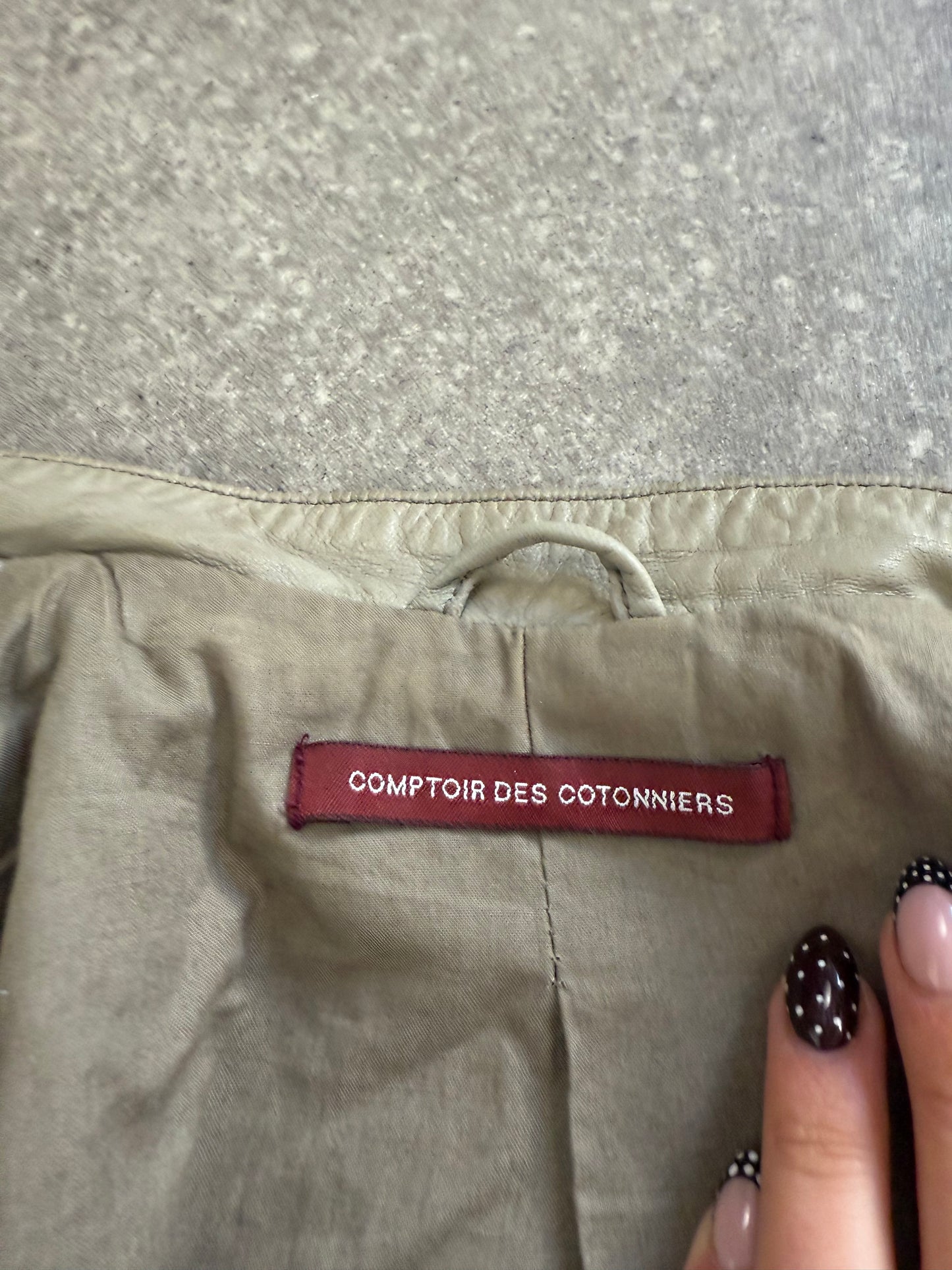 Leather Military Style Jacket (S)