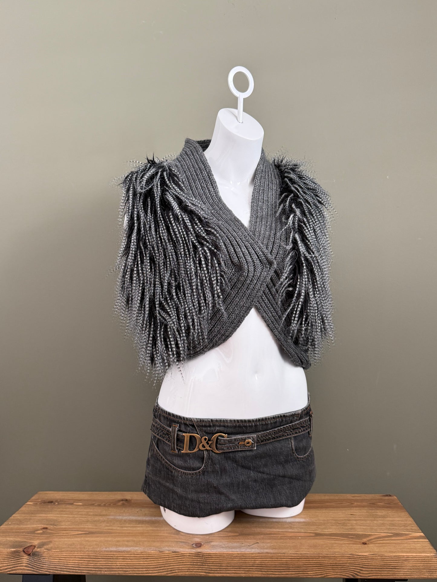 Cropped Faux Fur Bolero (L)