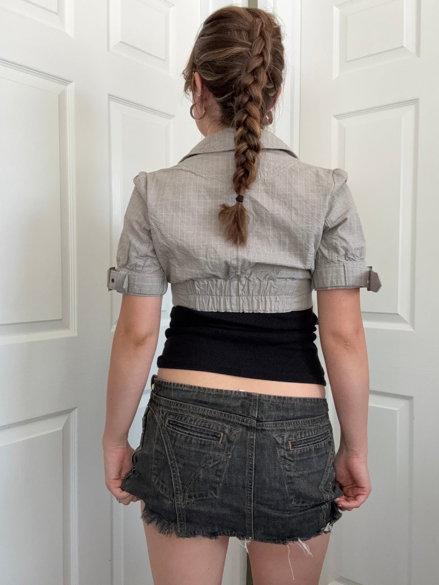 Tartan Shortsleeve Buckle Jacket (UK8)
