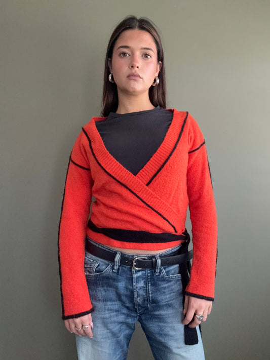 Diesel Mohair Wrap Top (M)