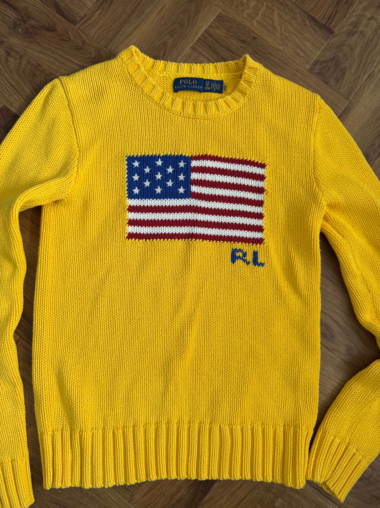 Ralph Lauren Yellow Knit Jumper (XS)