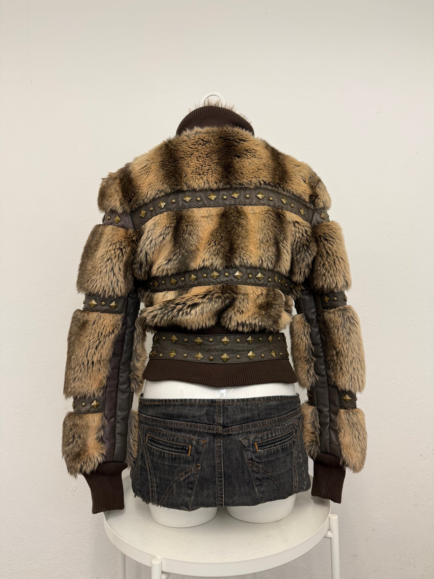 Faux Fur Bomber Jacket (UK12)