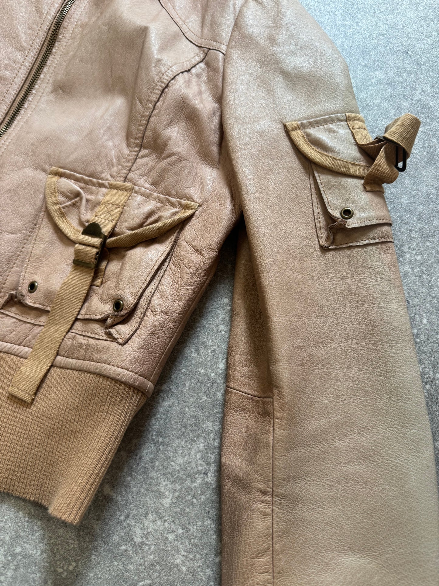 Cargo Leather Jacket (M)