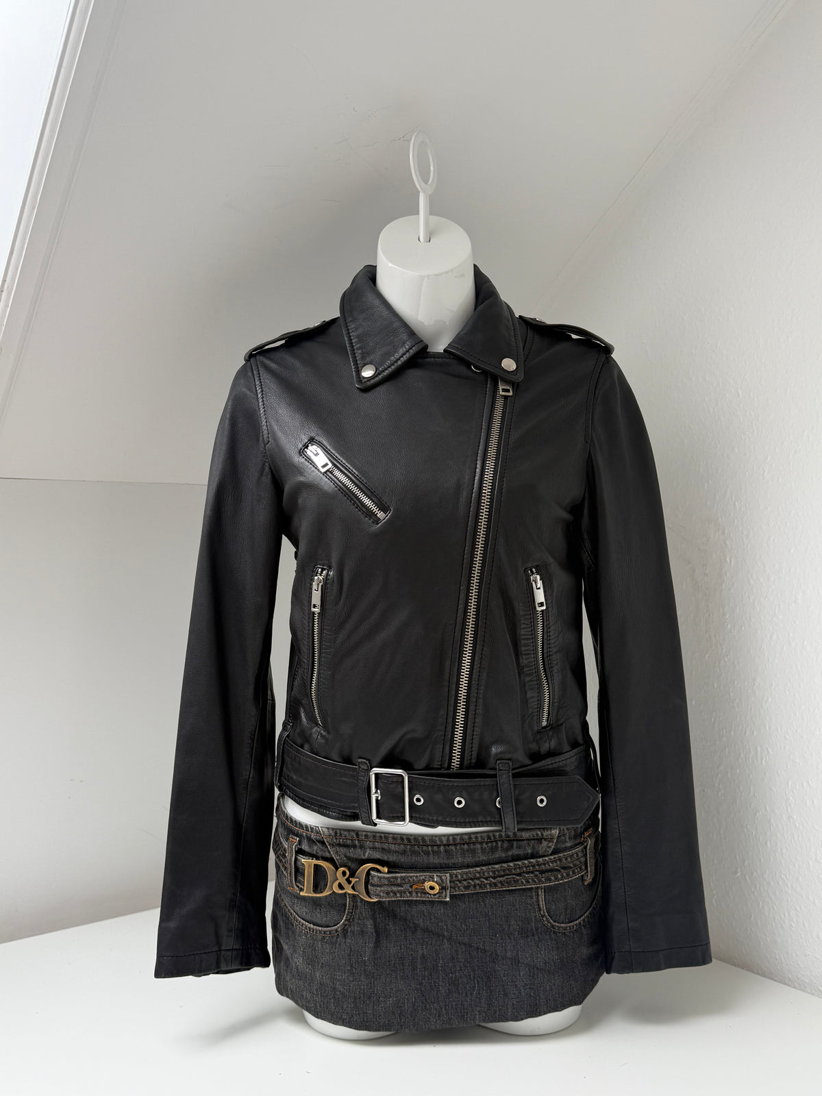 Diesel Leather Corset Biker Jacket (XS)