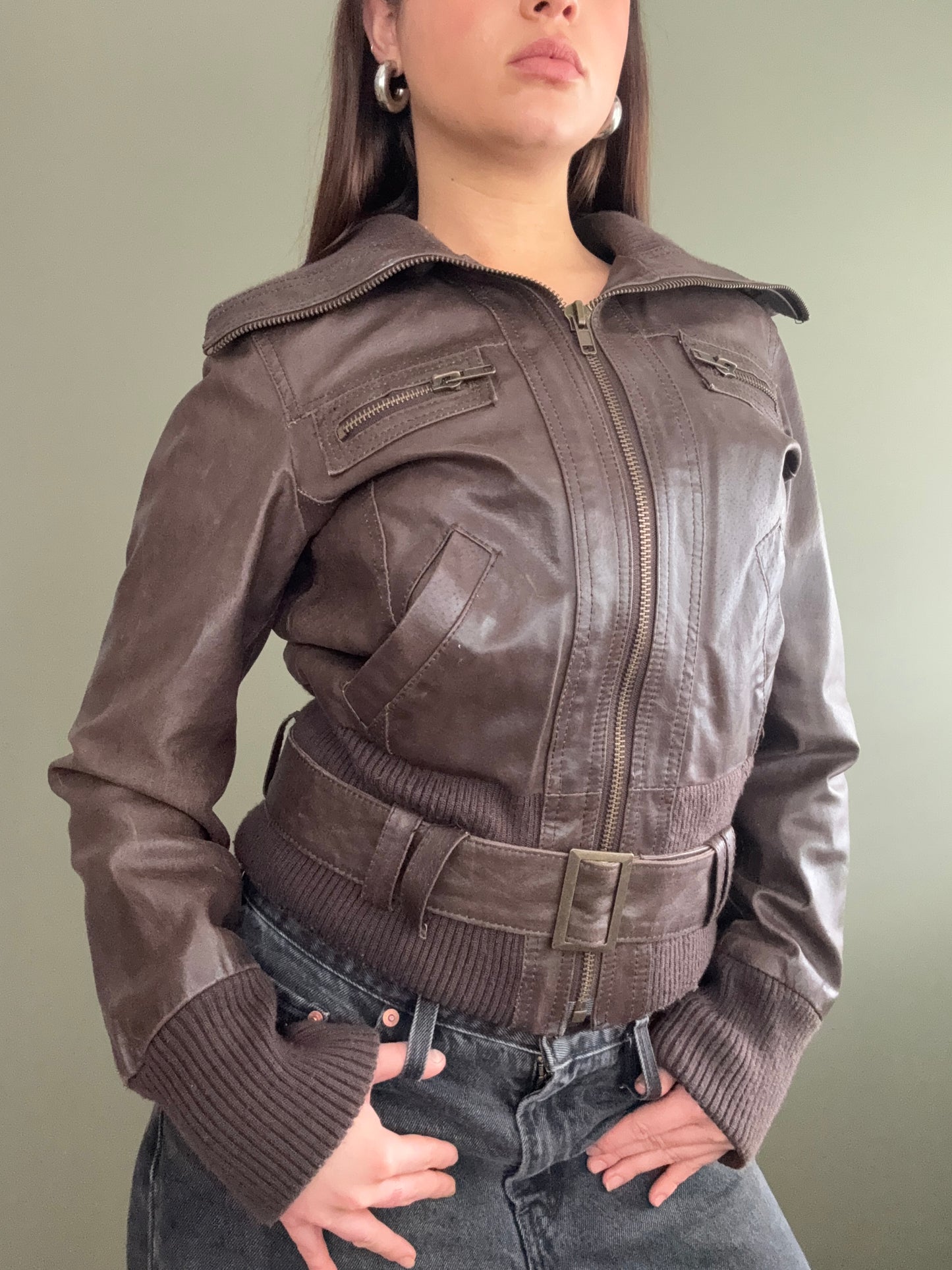 Leather Buckle Jacket (UK14)