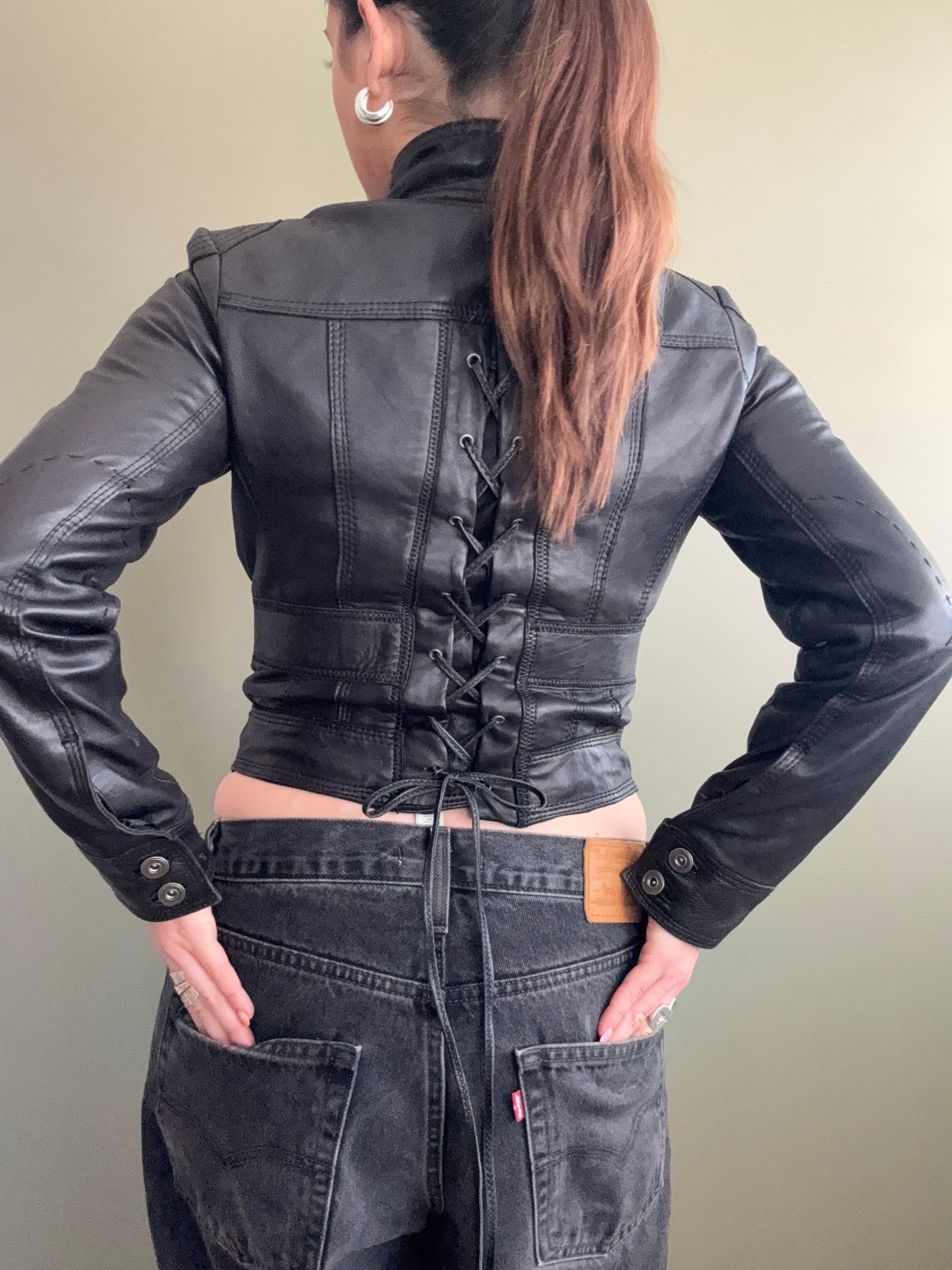 Leather Corset Jacket (UK8)