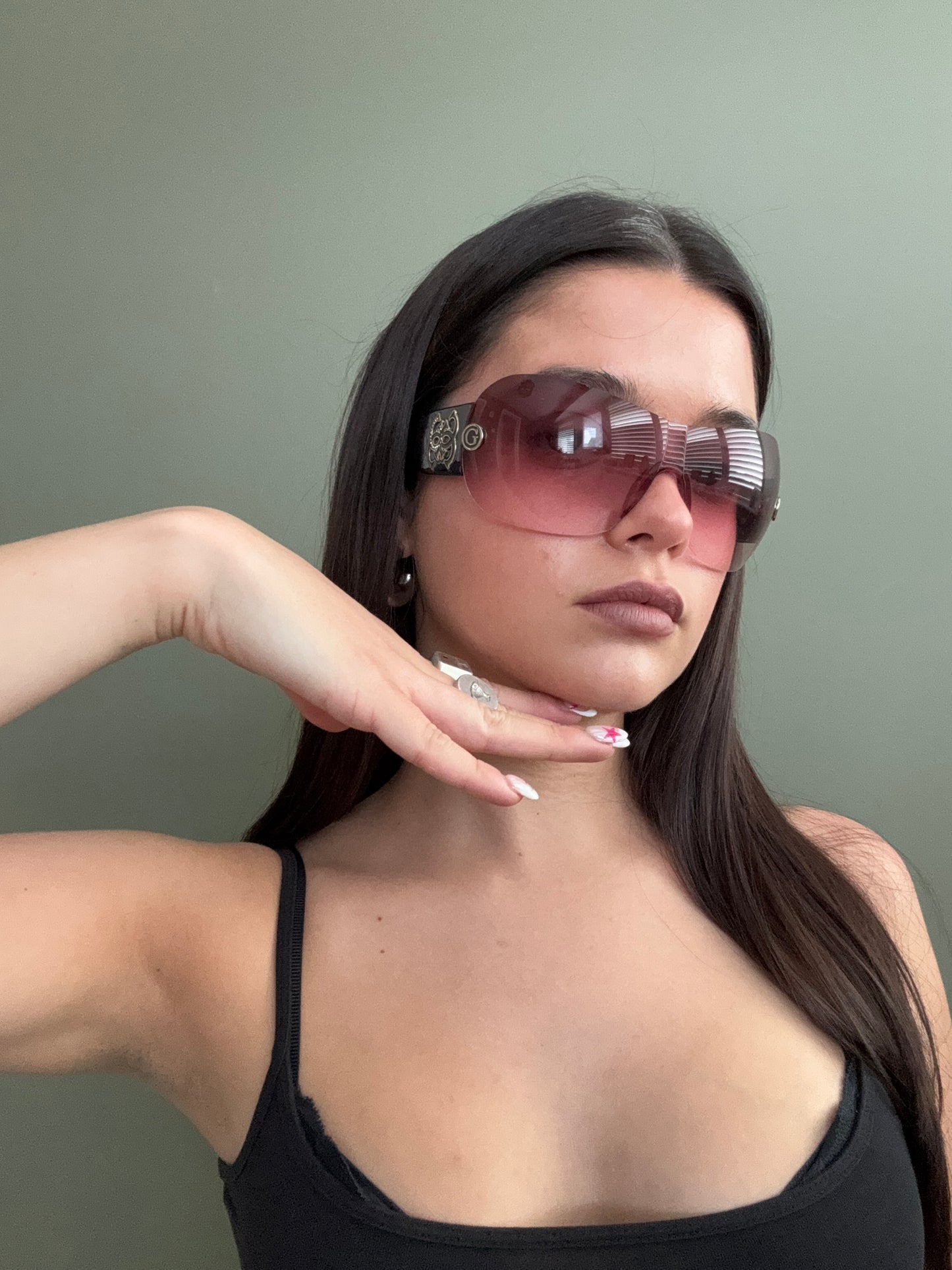 Guess Pink Shield Sunglasses