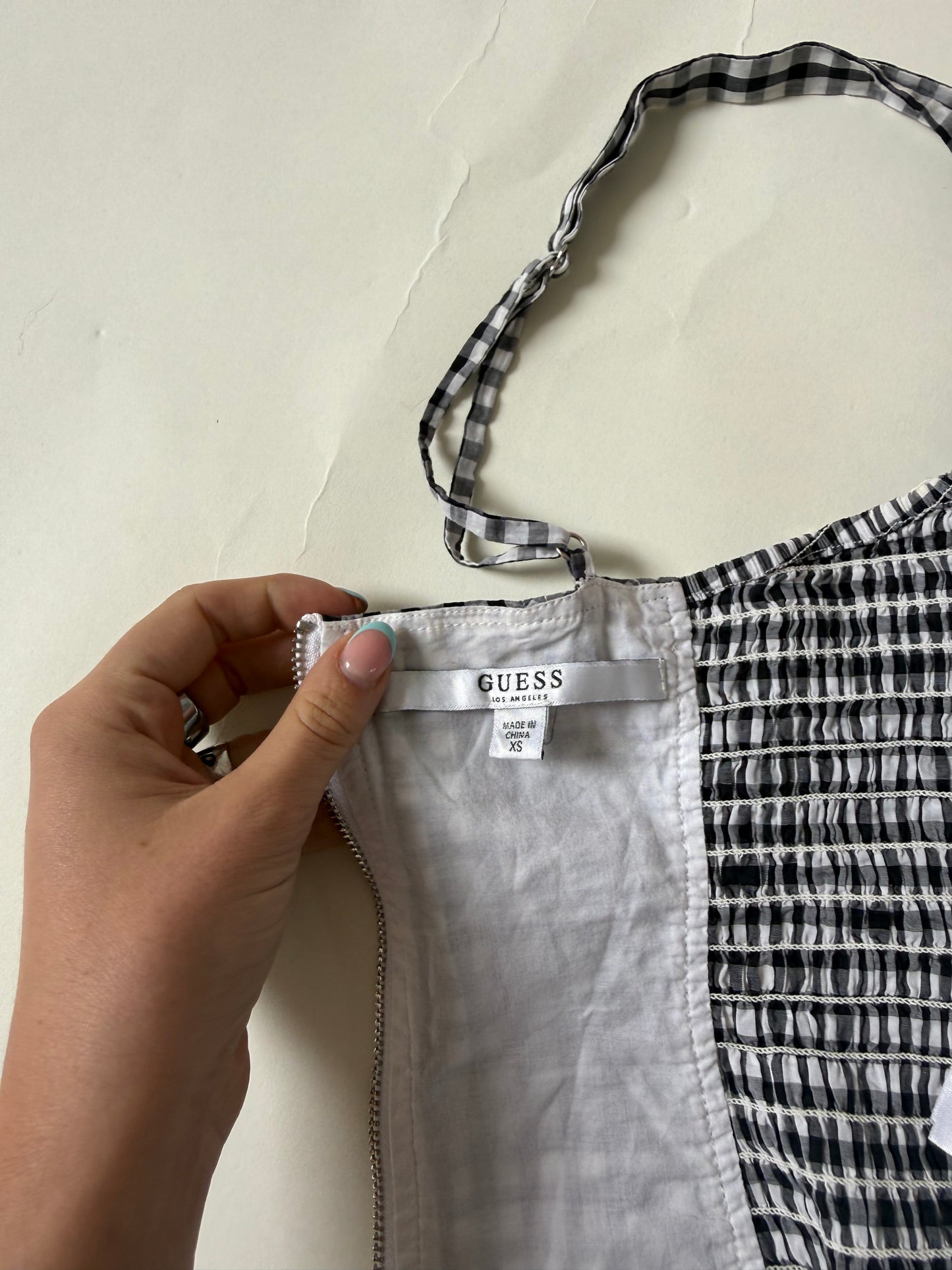 Guess Gingham Corset Top (XS)