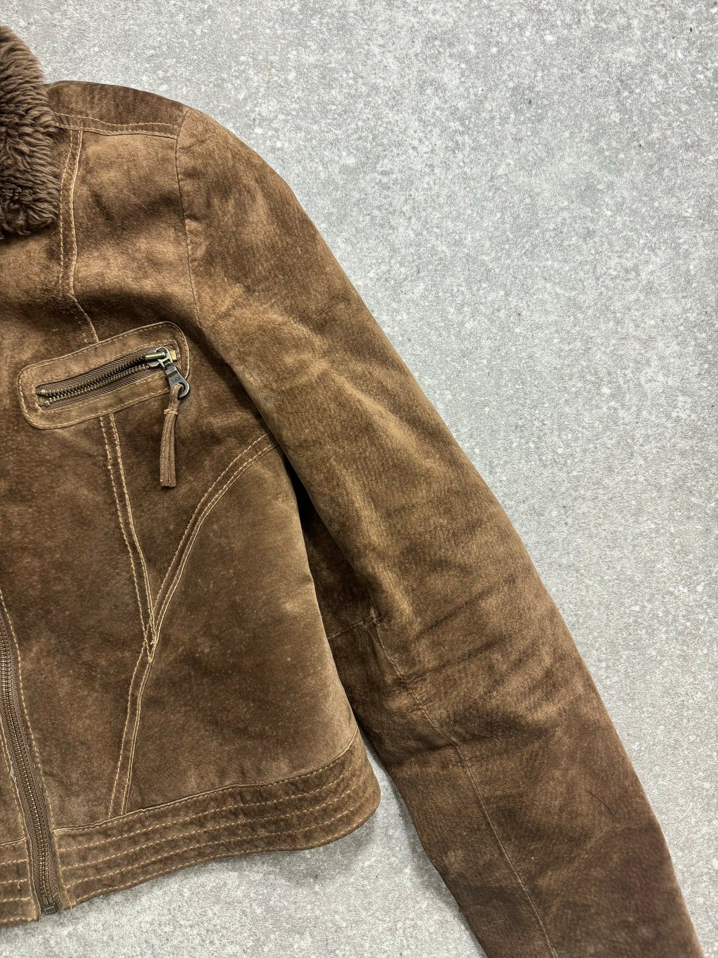 Vintage Brown Suede Jacket (UK12)