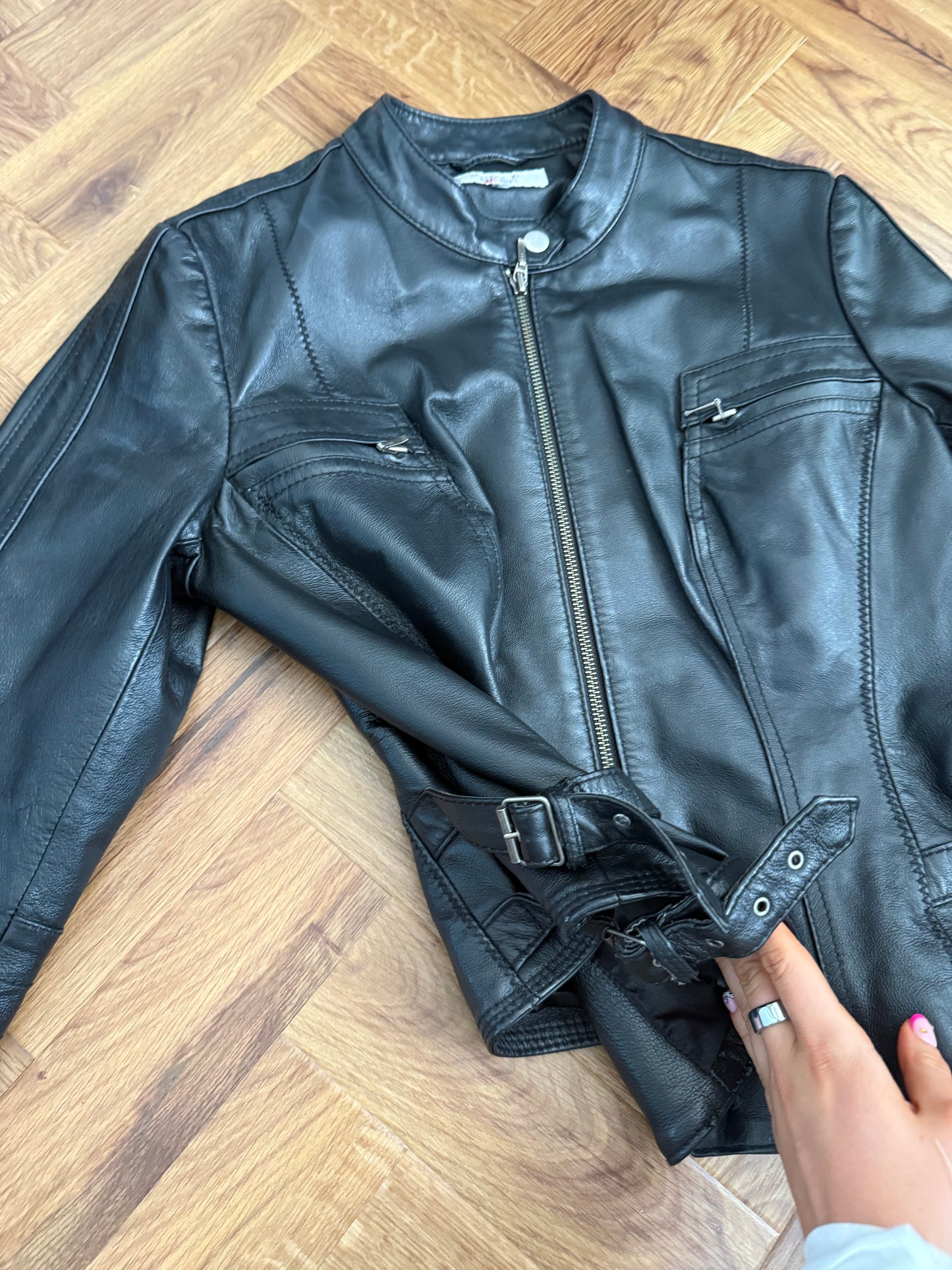 Leather Buckle Jacket (UK12)