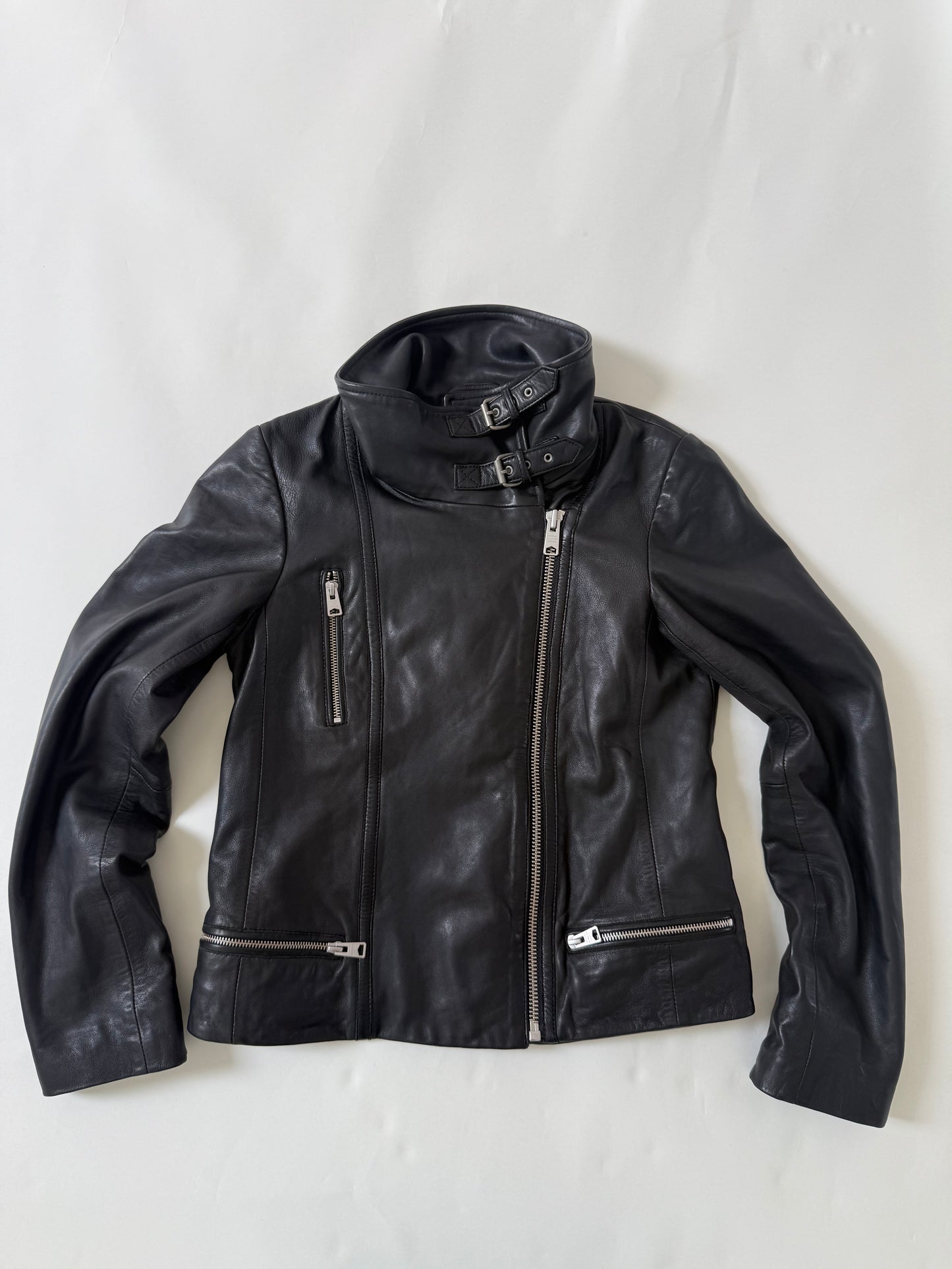 Allsaints Leather Buckle Jacket (UK12)