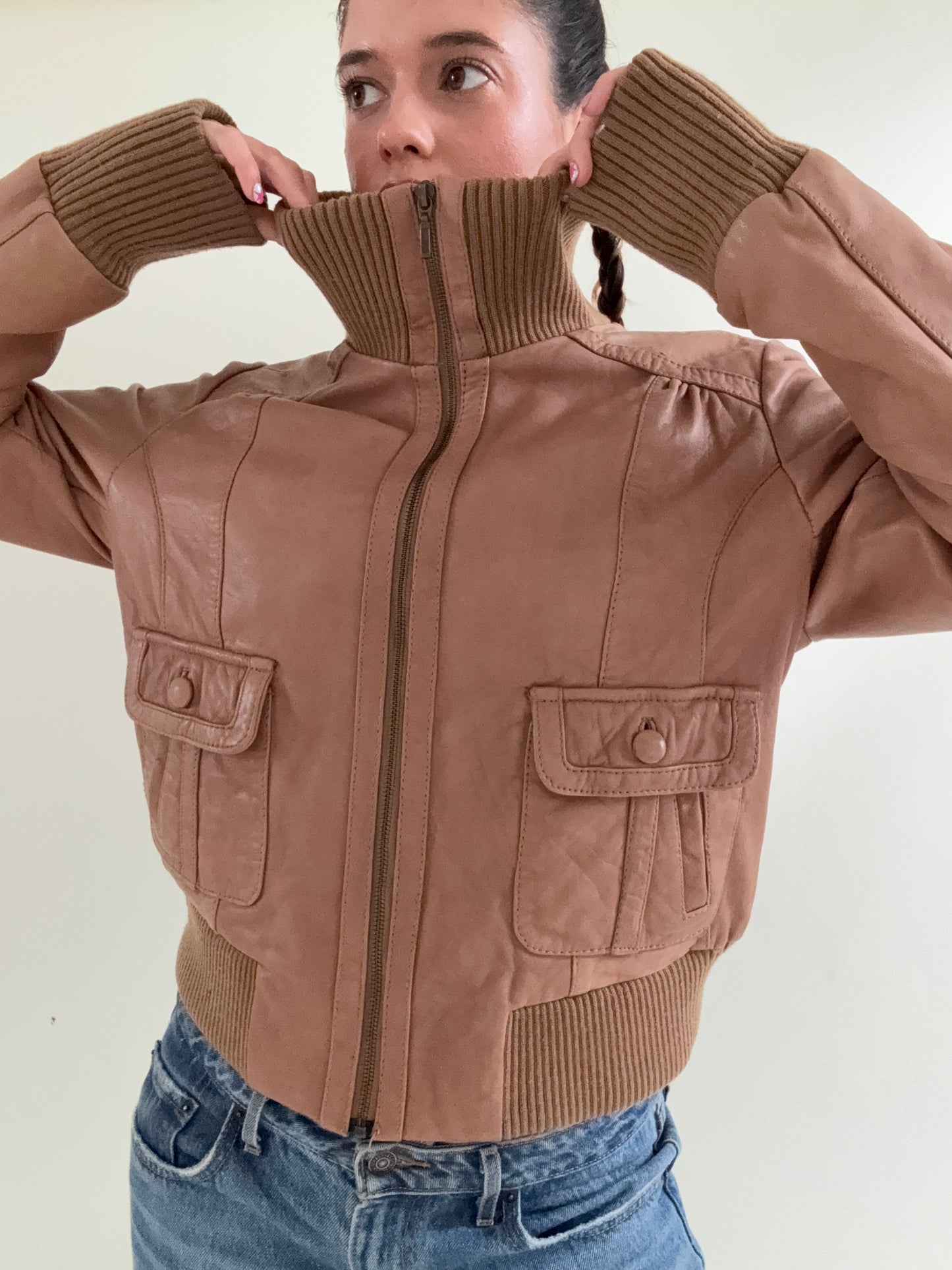 Oasis Leather Jacket (UK16)
