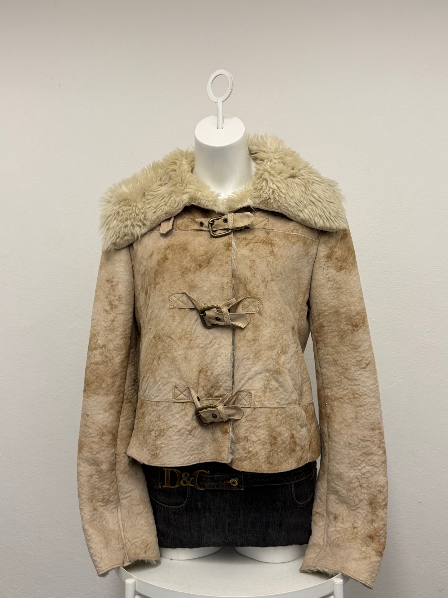 Faux Fur Armani Buckle Jacket (UK14)