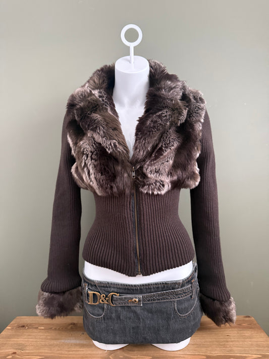 Jane Norman Faux Fur Jacket (UK12)