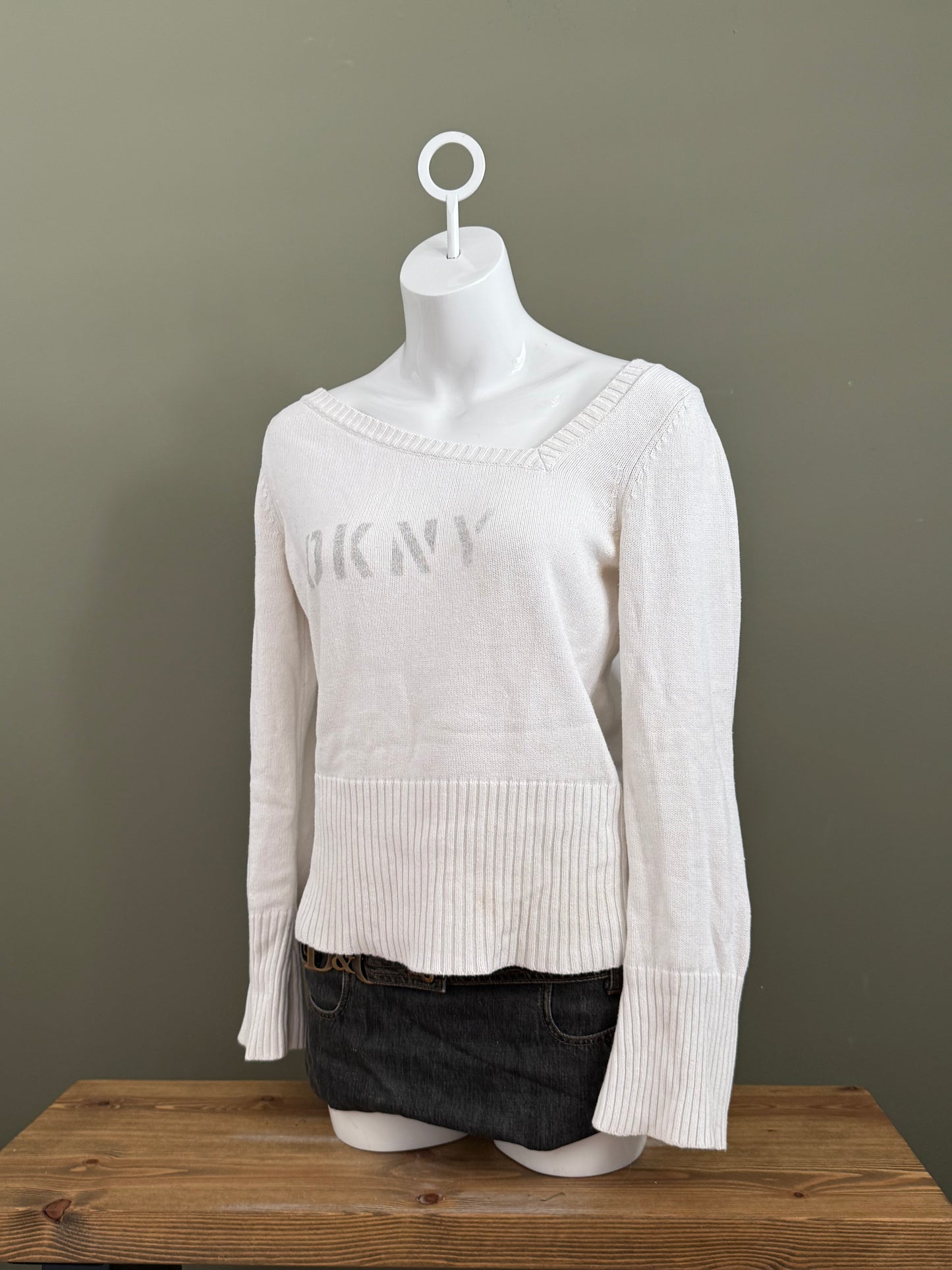 DKNY Asymmetric Knit Jumper (L)