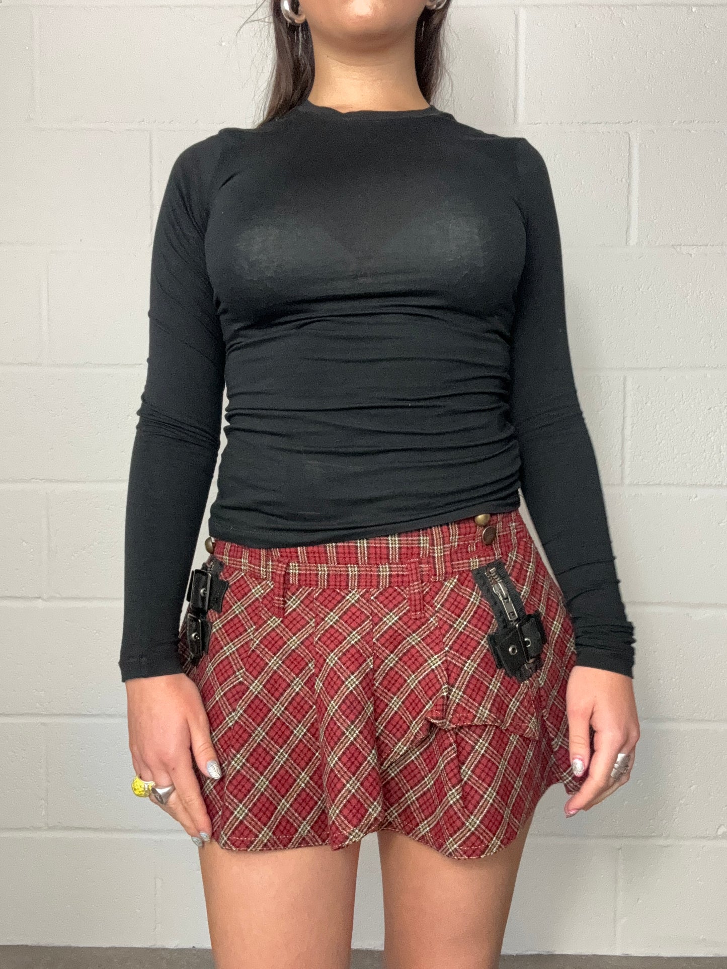 Y2K Tartan Mini Skirt