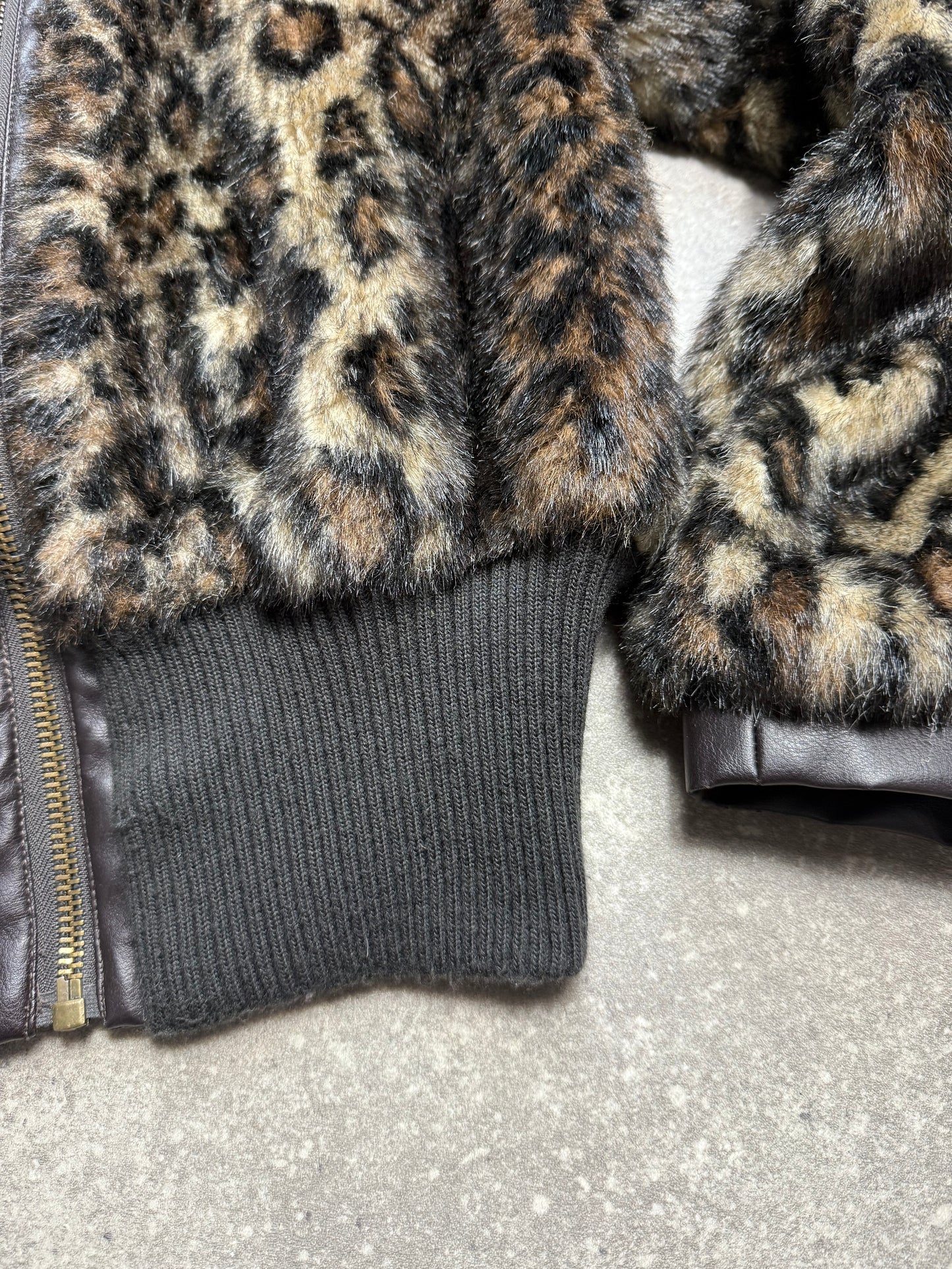 Leopard Faux Fur Jacket (S)