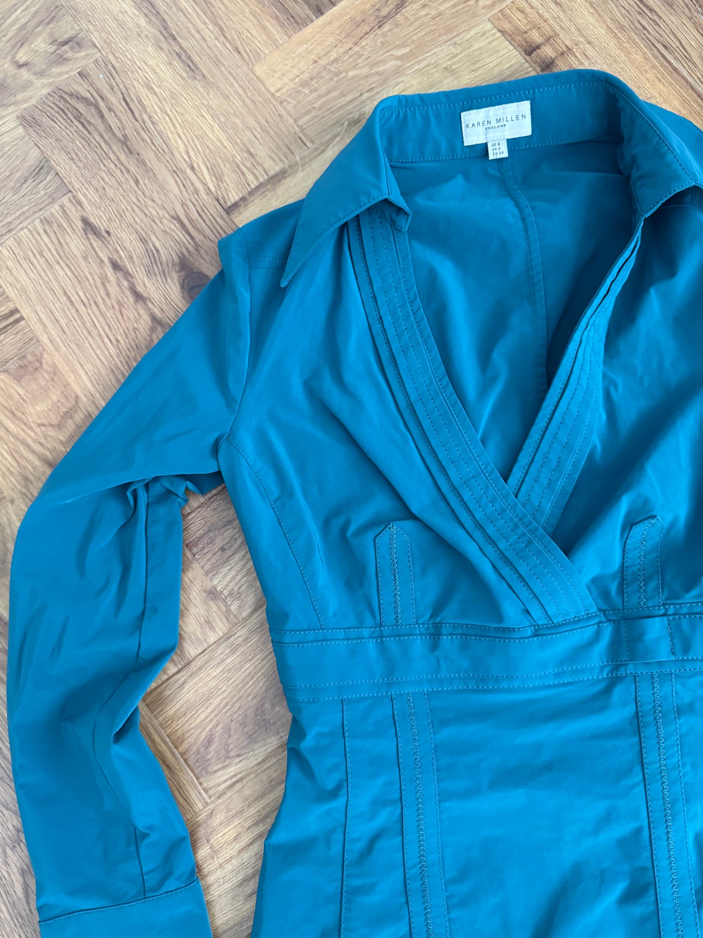 Karen Millen Fitted Slinky Shirt (UK6)