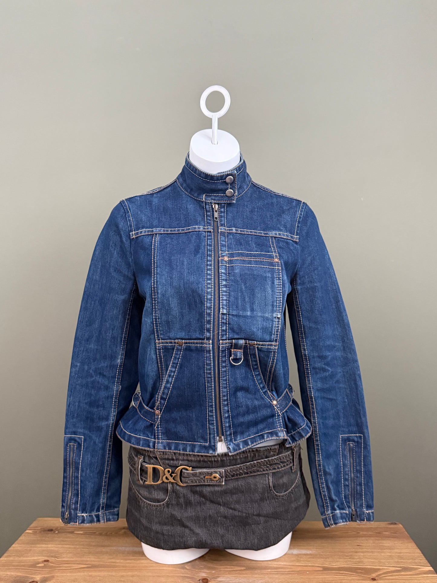 French Connection Denim Cargo Jacket (UK12)
