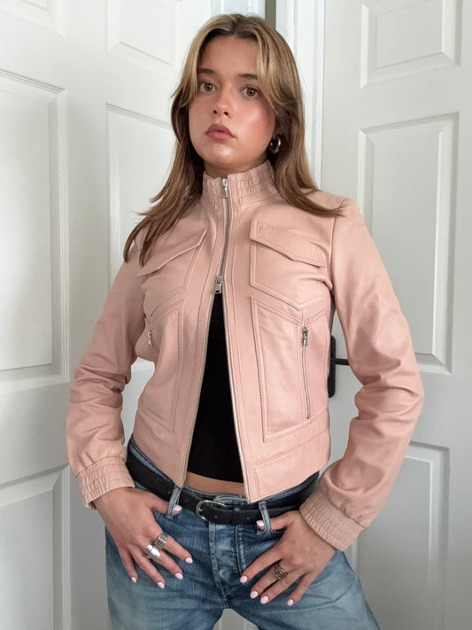 DKNY Leather Jacket (S)