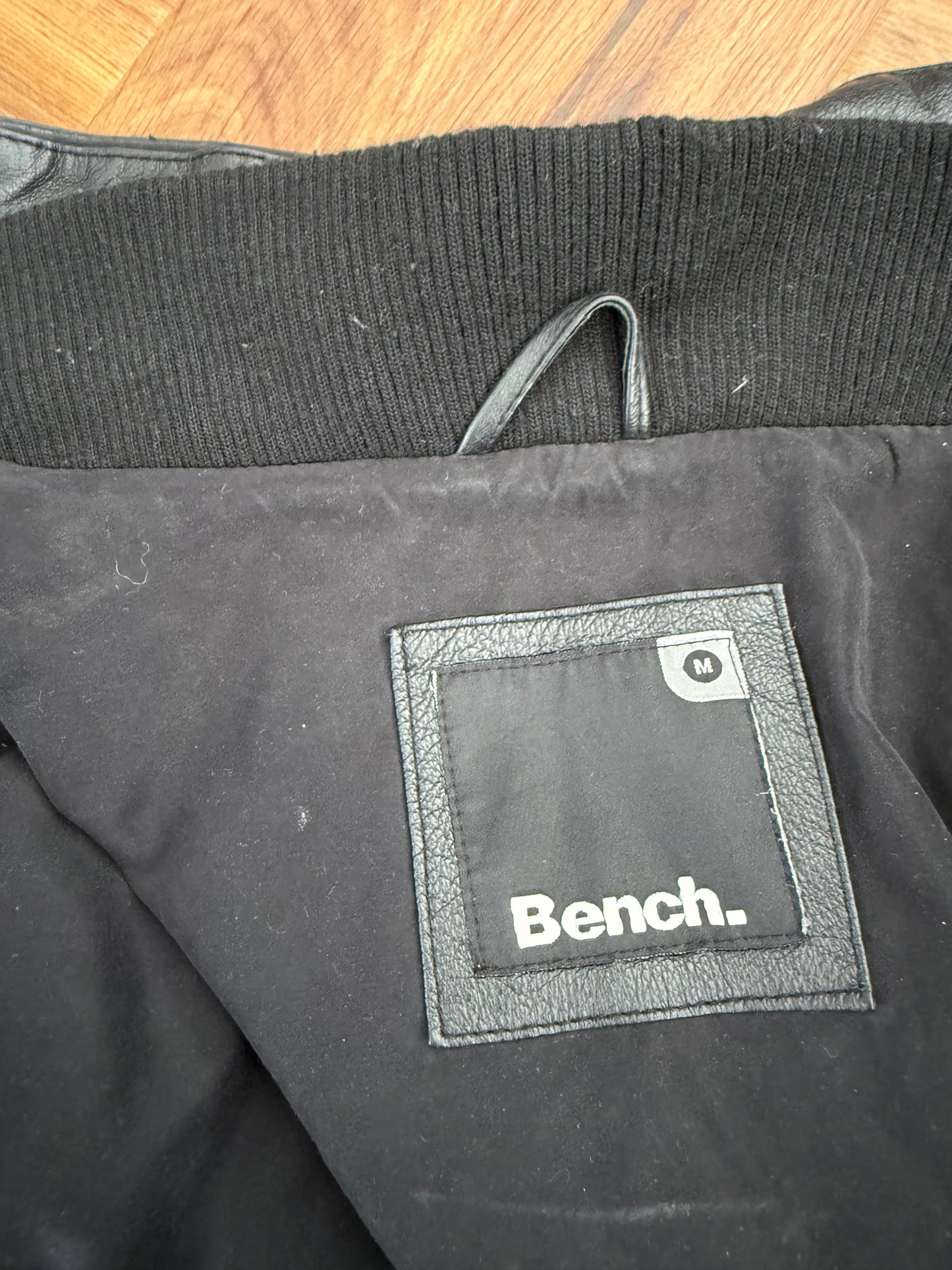 Bench Leather Bomber Jacket (M)