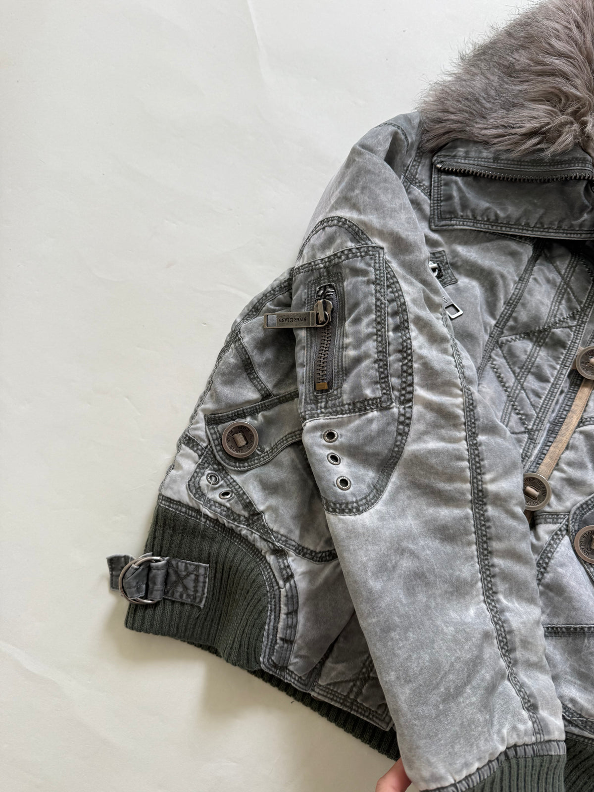 Y2K Utility Bomber Jacket (UK10)