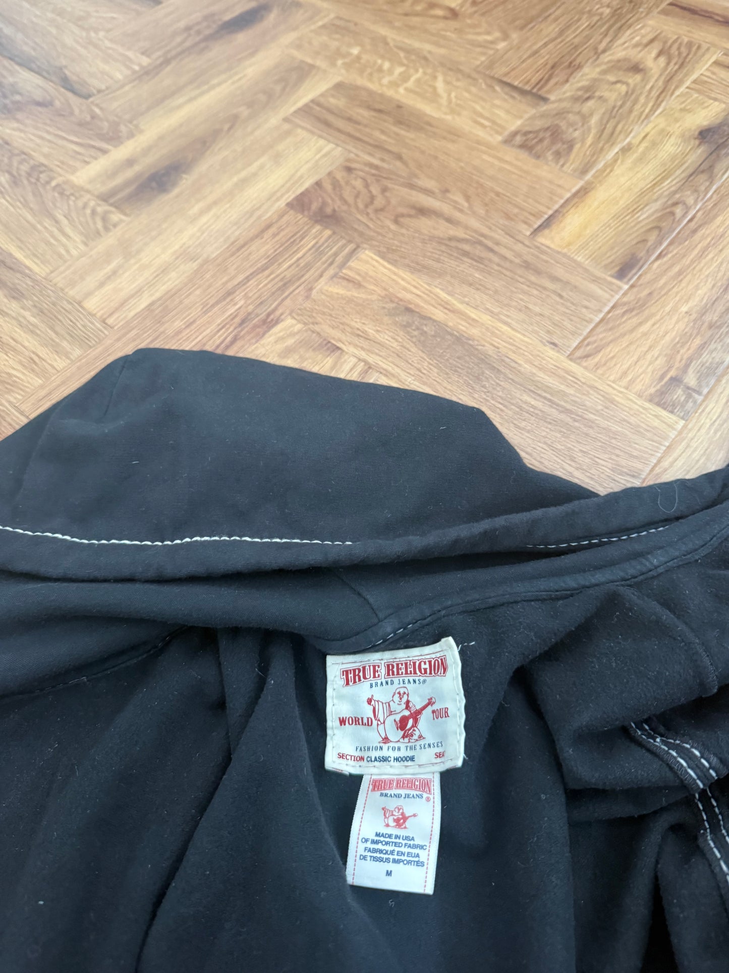 True Religion Contrast Stitch Zip Hoodie (M)