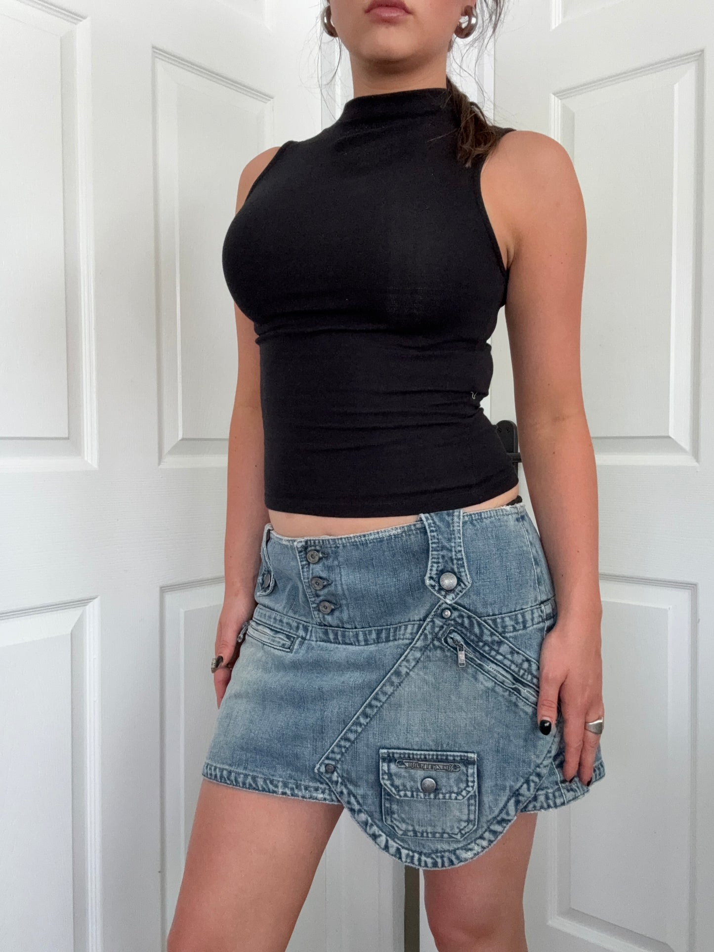 Diesel Denim Cargo Skirt (30)