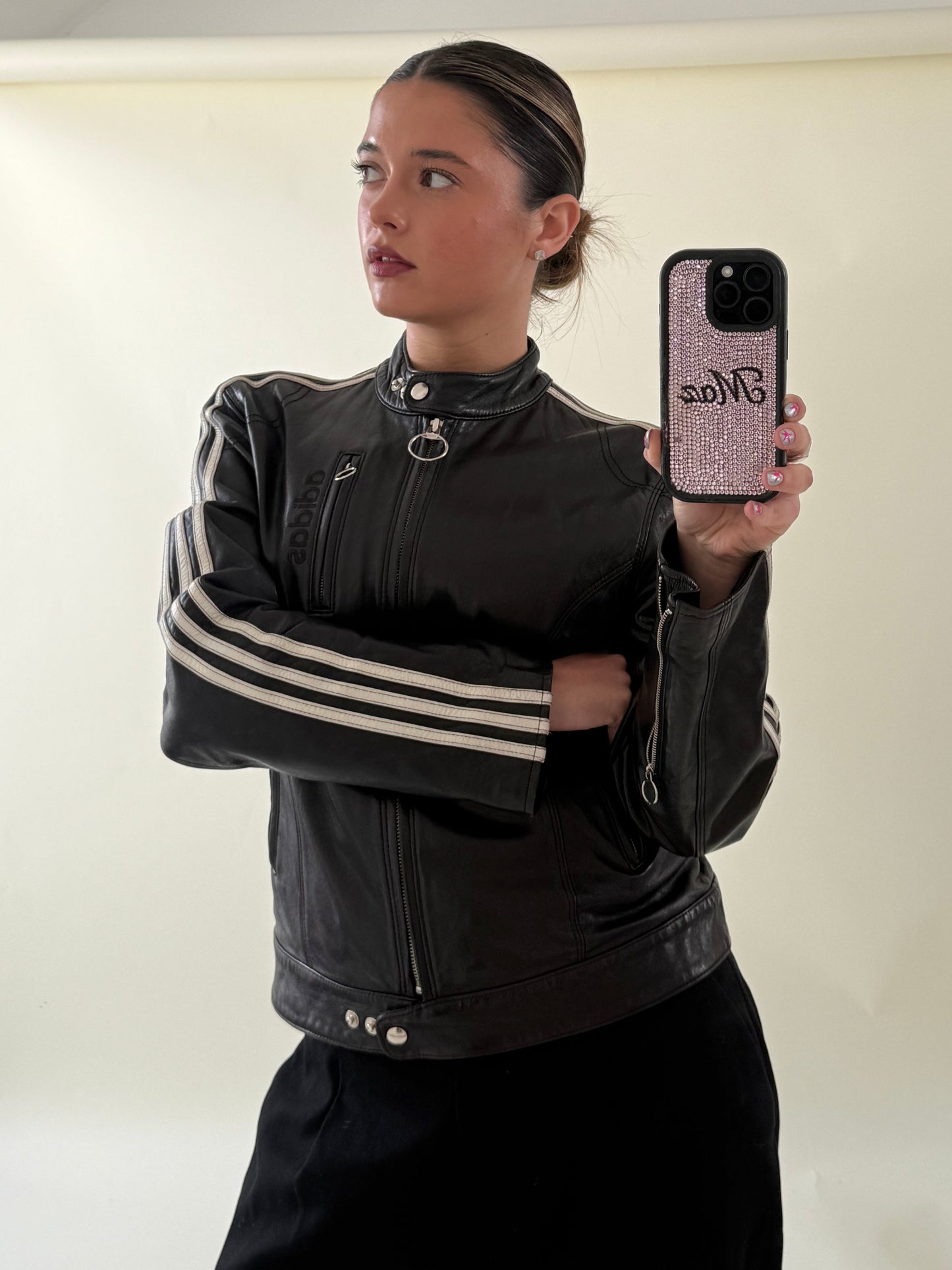 Vintage Adidas Leather Jacket (UK10)