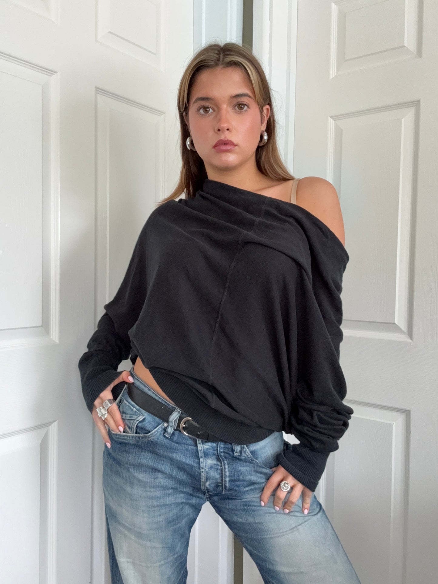 Allsaints Batwing Popper Jumper (UK12)