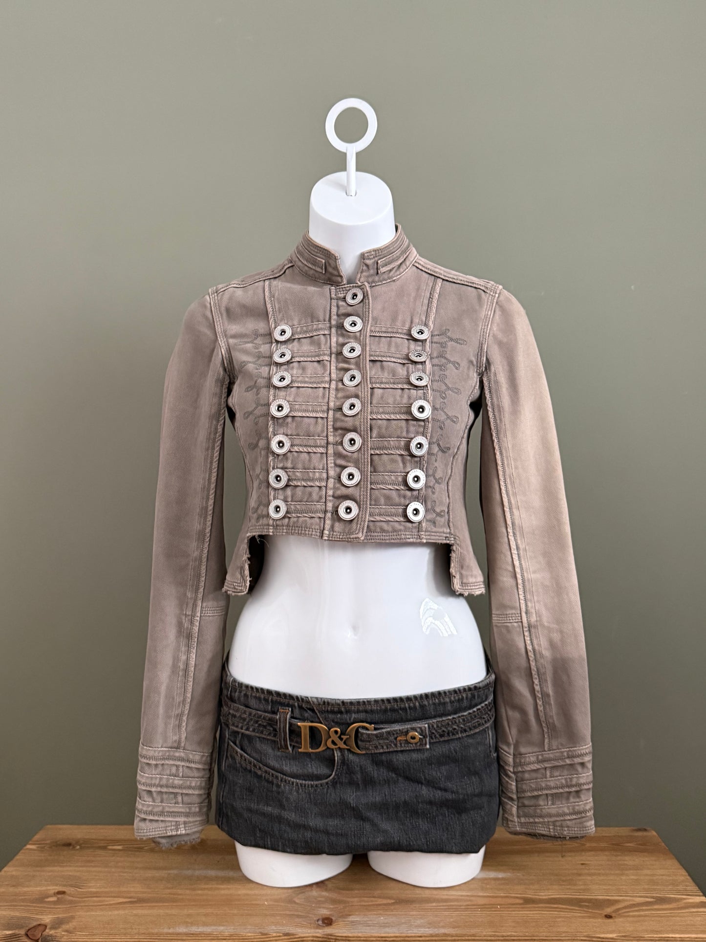 Cropped Military Cargo Jacket (UK10)