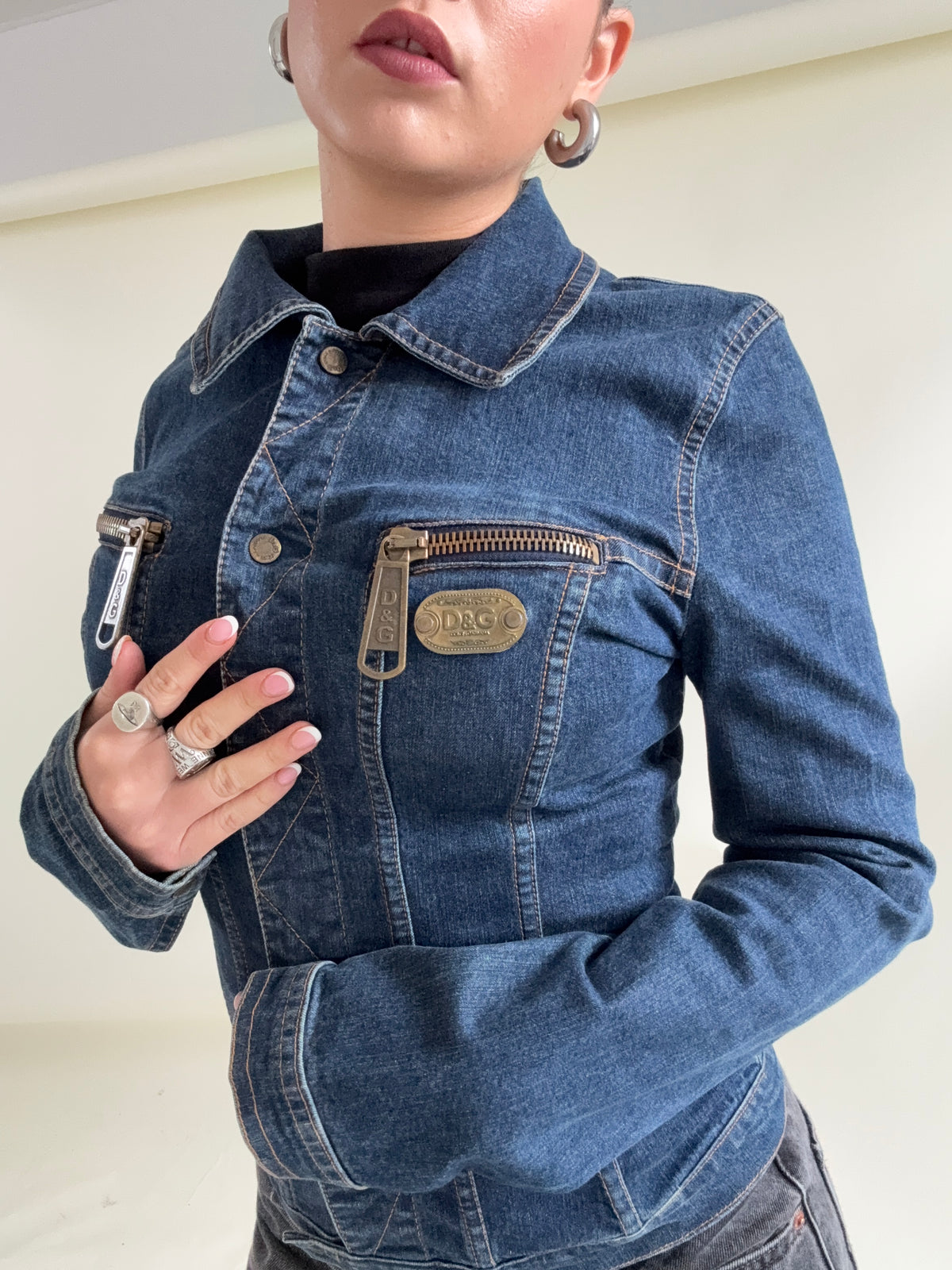 Vintage Dolce & Gabbana Fitted Denim Jacket (M)
