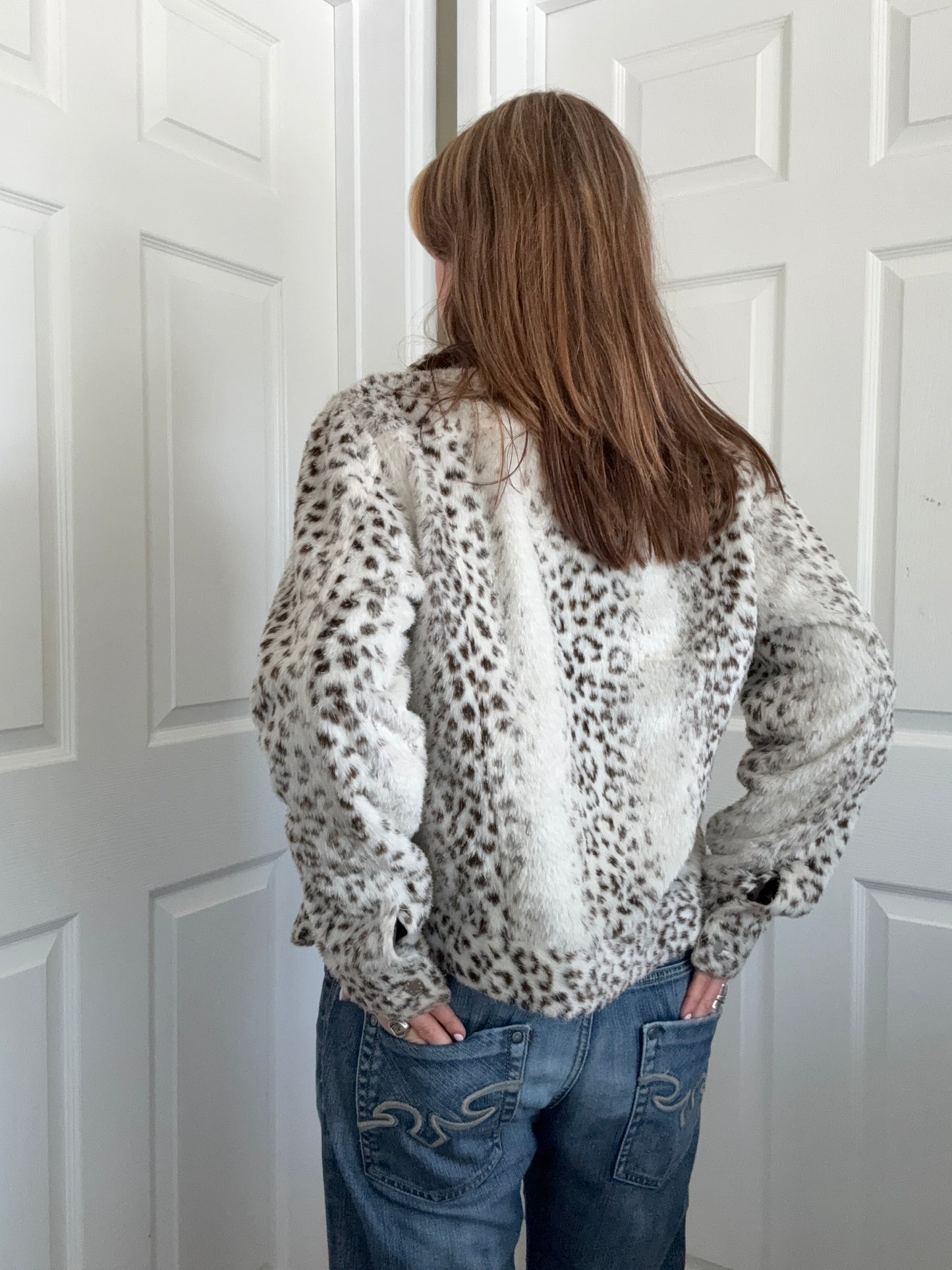 Faux Fur Leopard Jacket (UK14)