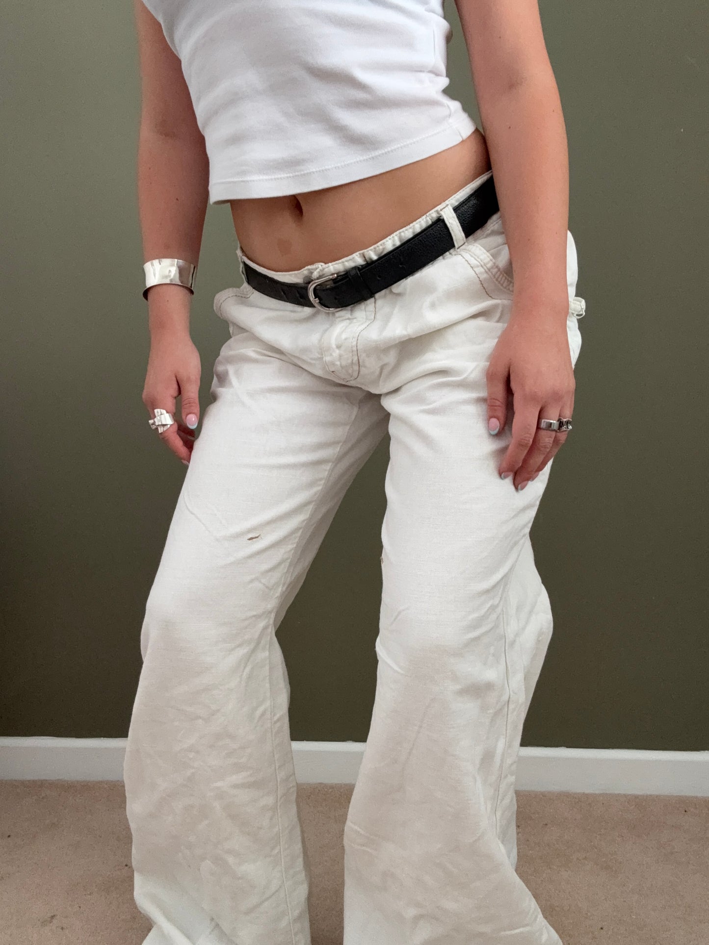 Miss Sixty White Baggy Trouser (33)