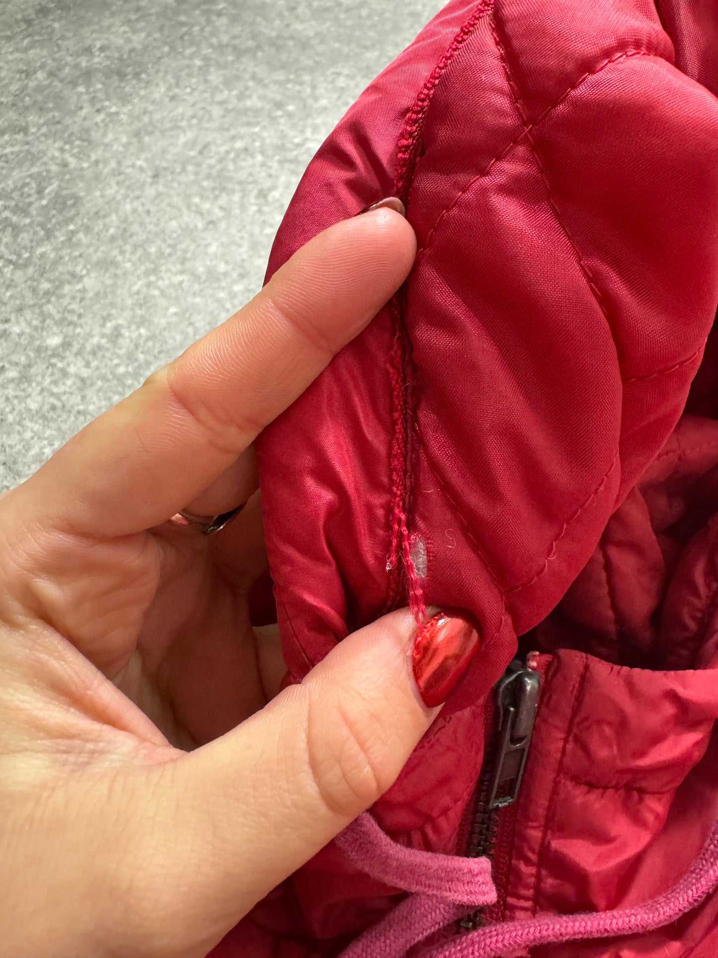 DKNY Red Puffer Jacket