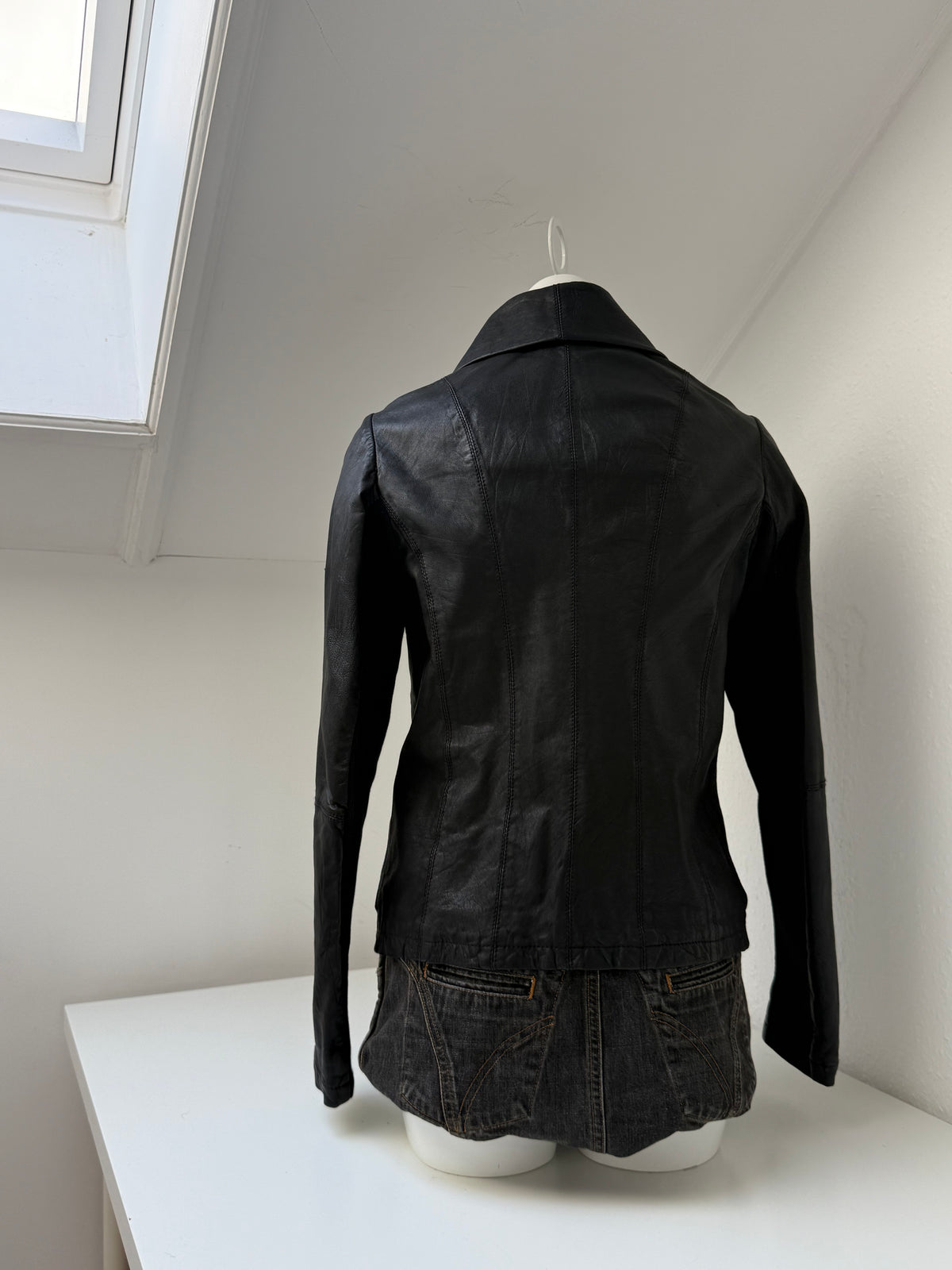 Allsaints Leather Asymmetric Jacket (UK12)