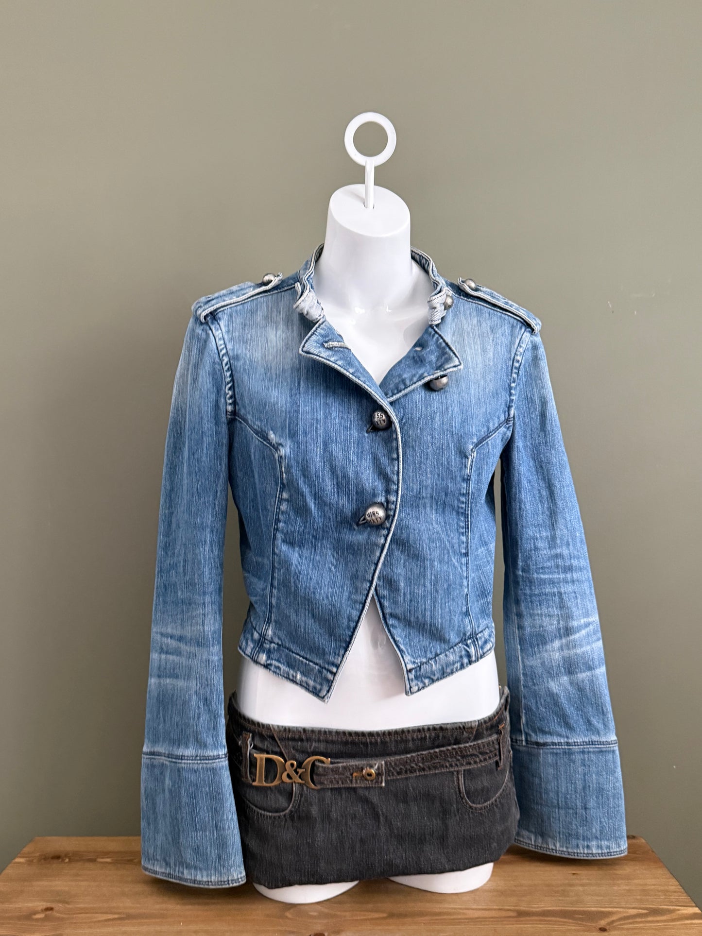 Miss Sixty Denim Military Jacket (L)