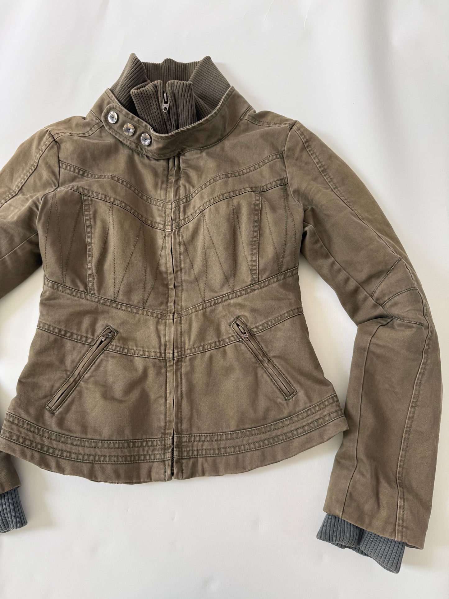 Diesel Fitted Funnel Neck Jacket (XS)
