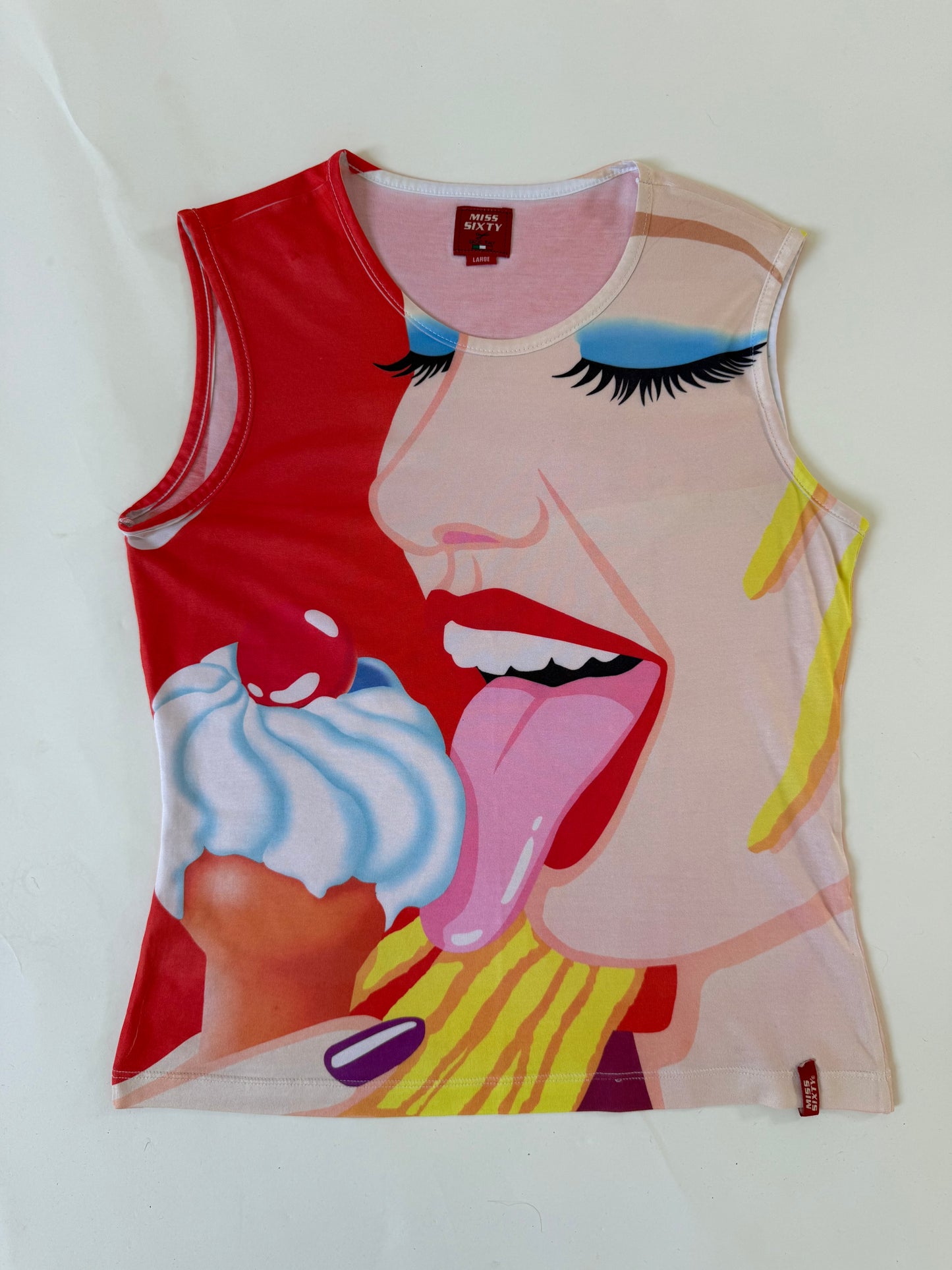 Miss Sixty Graphic Print Vest (L)