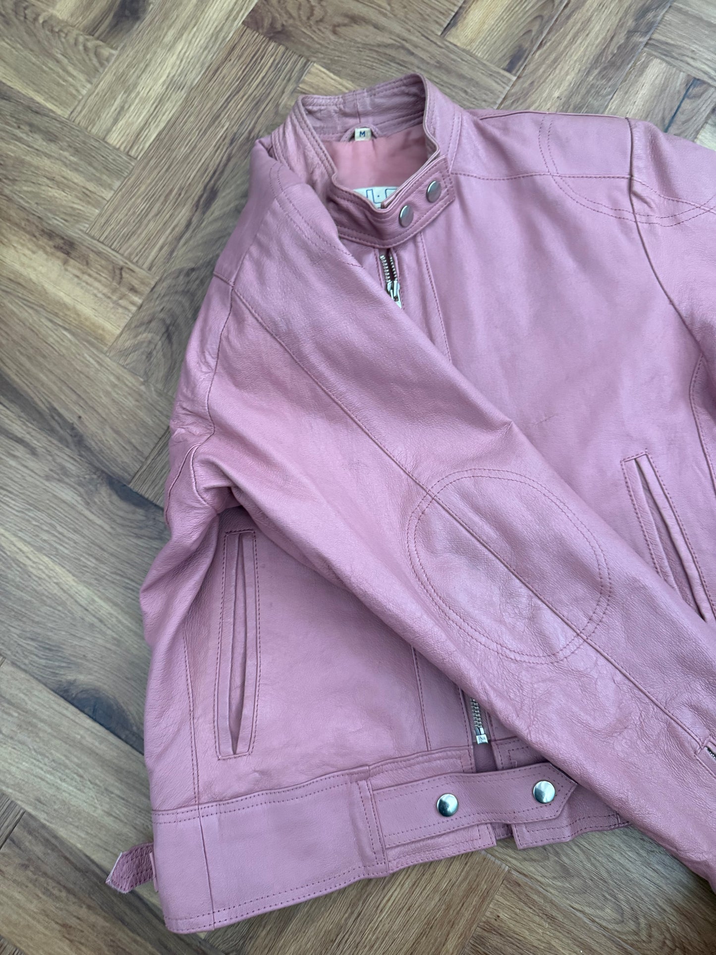 Pink Leather Jacket (M)