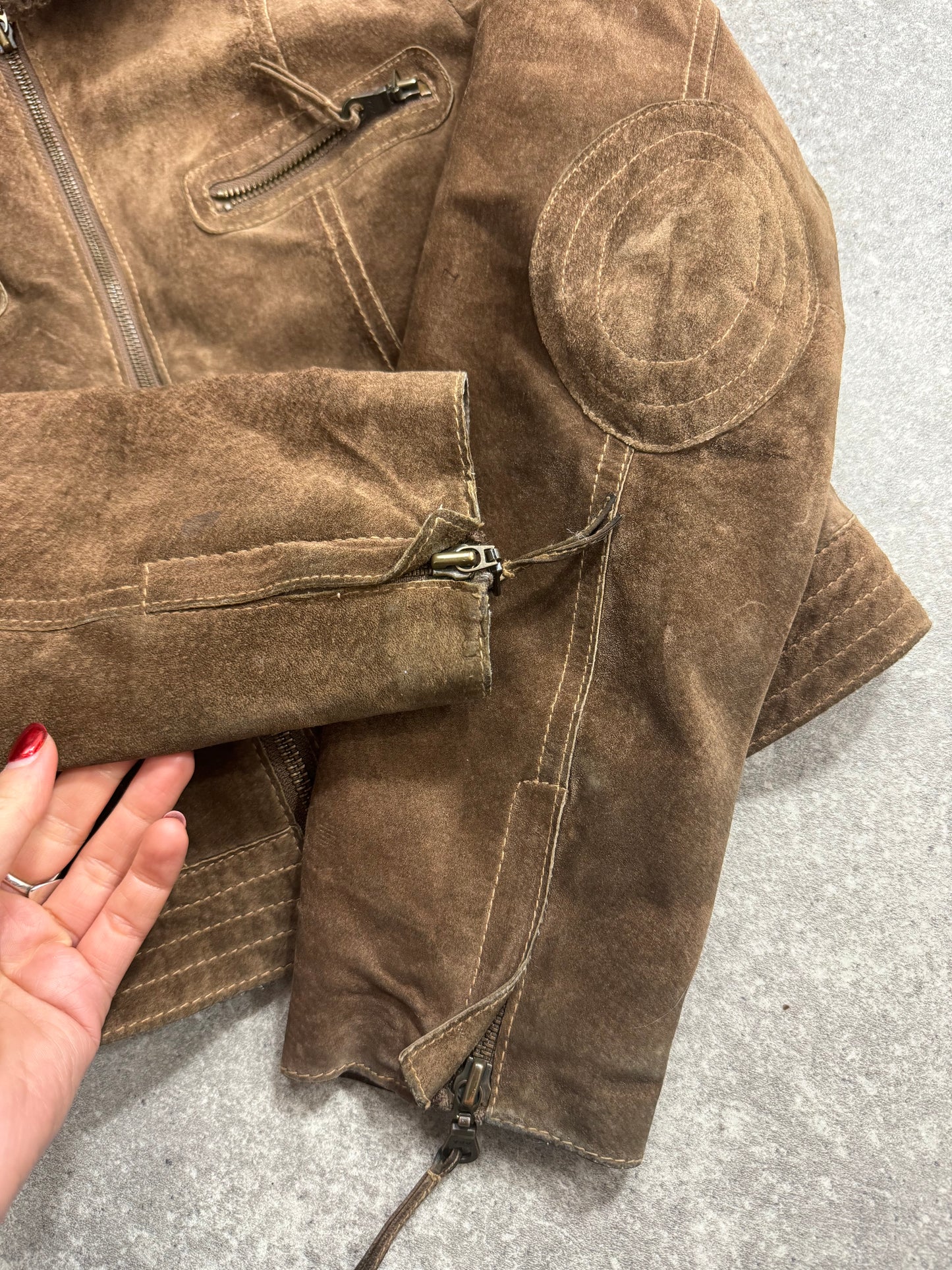 Vintage Brown Suede Jacket (UK12)