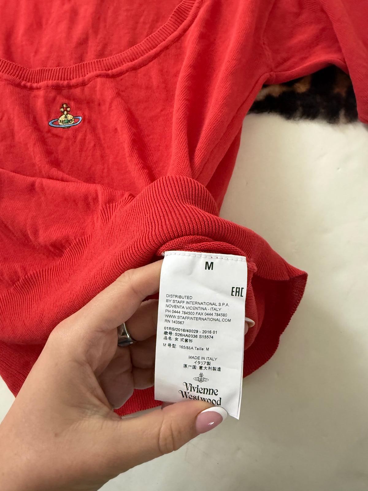 Vivienne Westwood Red Knit Top (M)