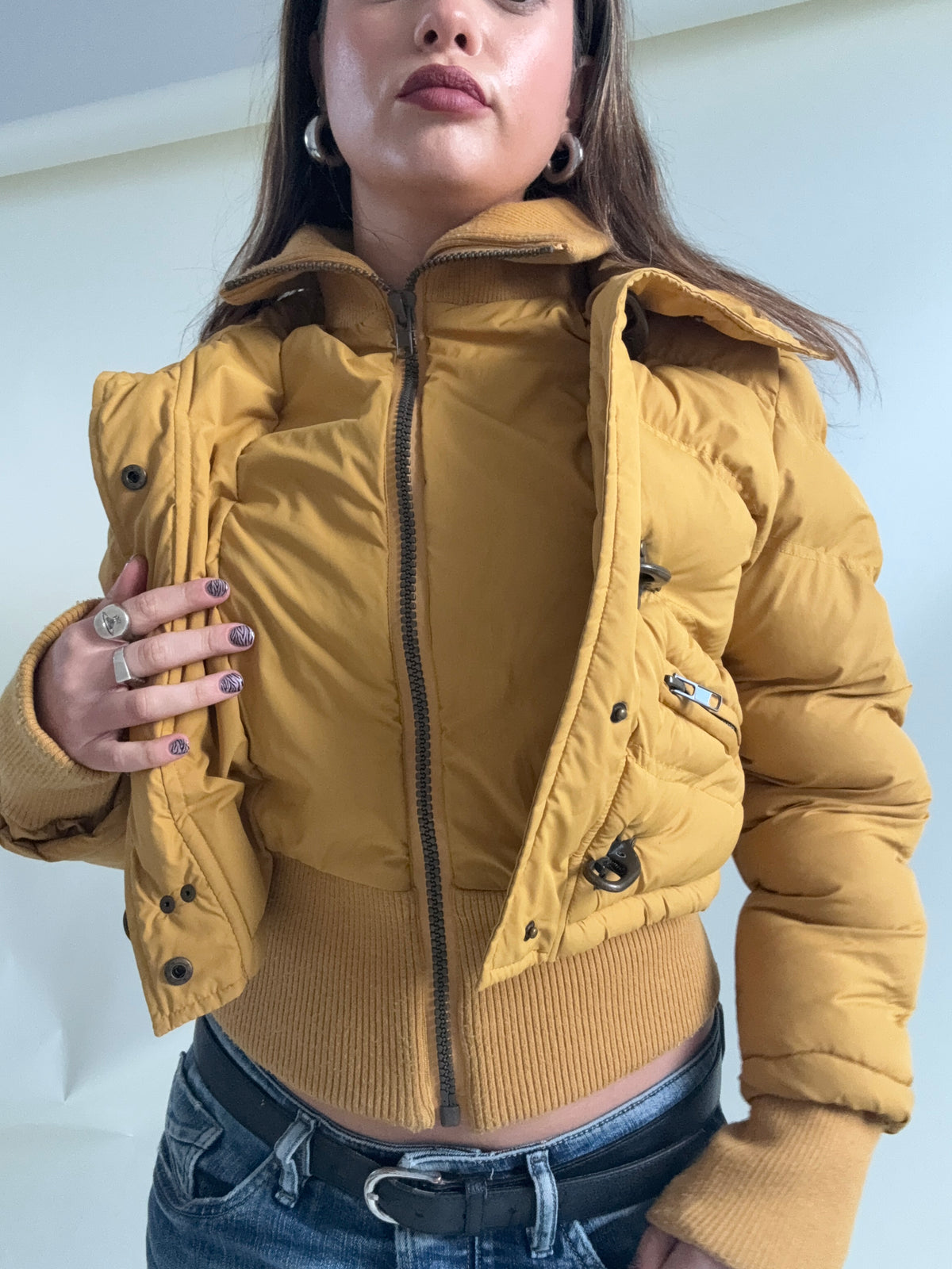 Y2K Fireman Clasp Puffer Jacket (UK10)