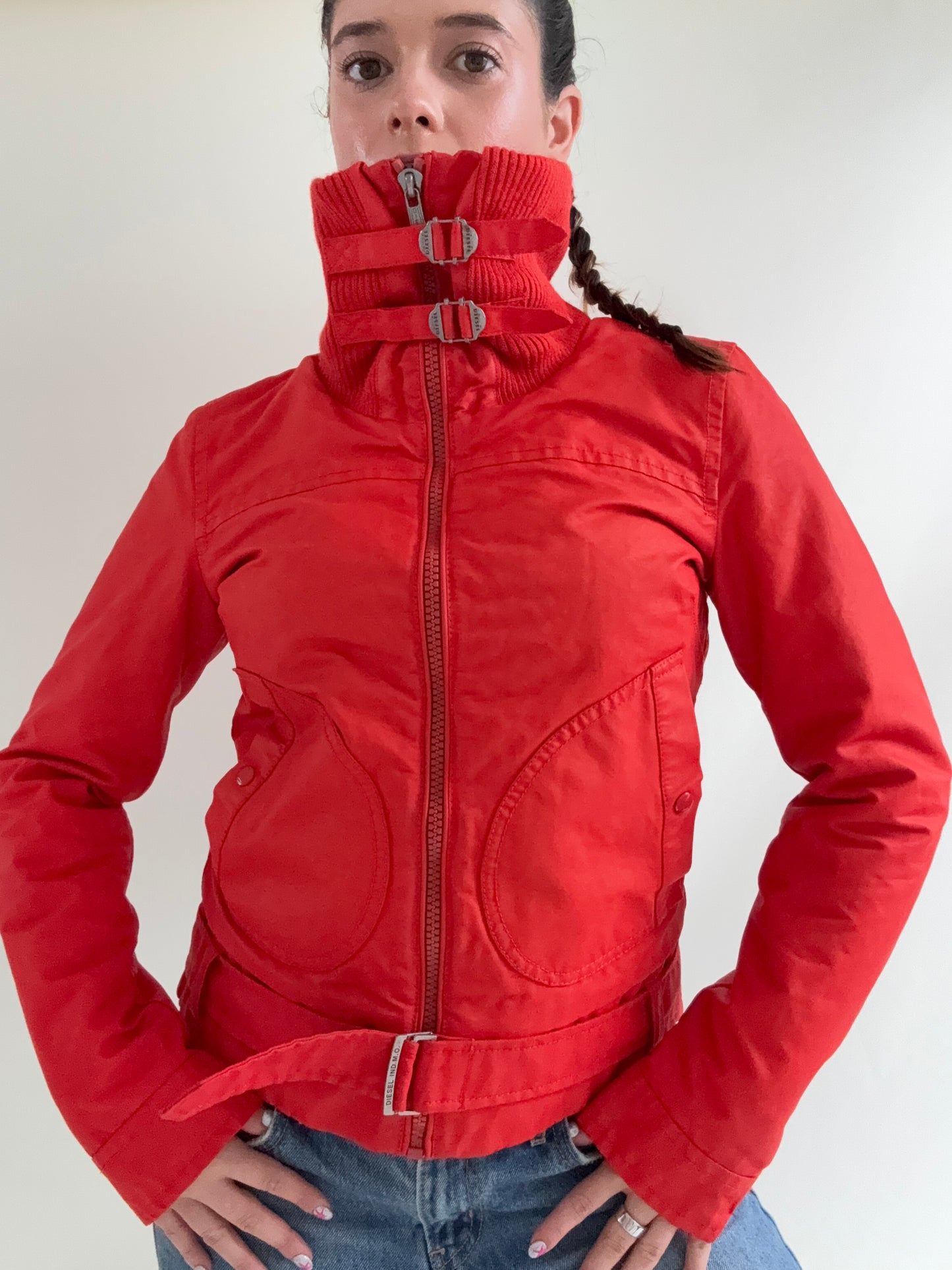 Diesel Red Bomber Jacket (S)