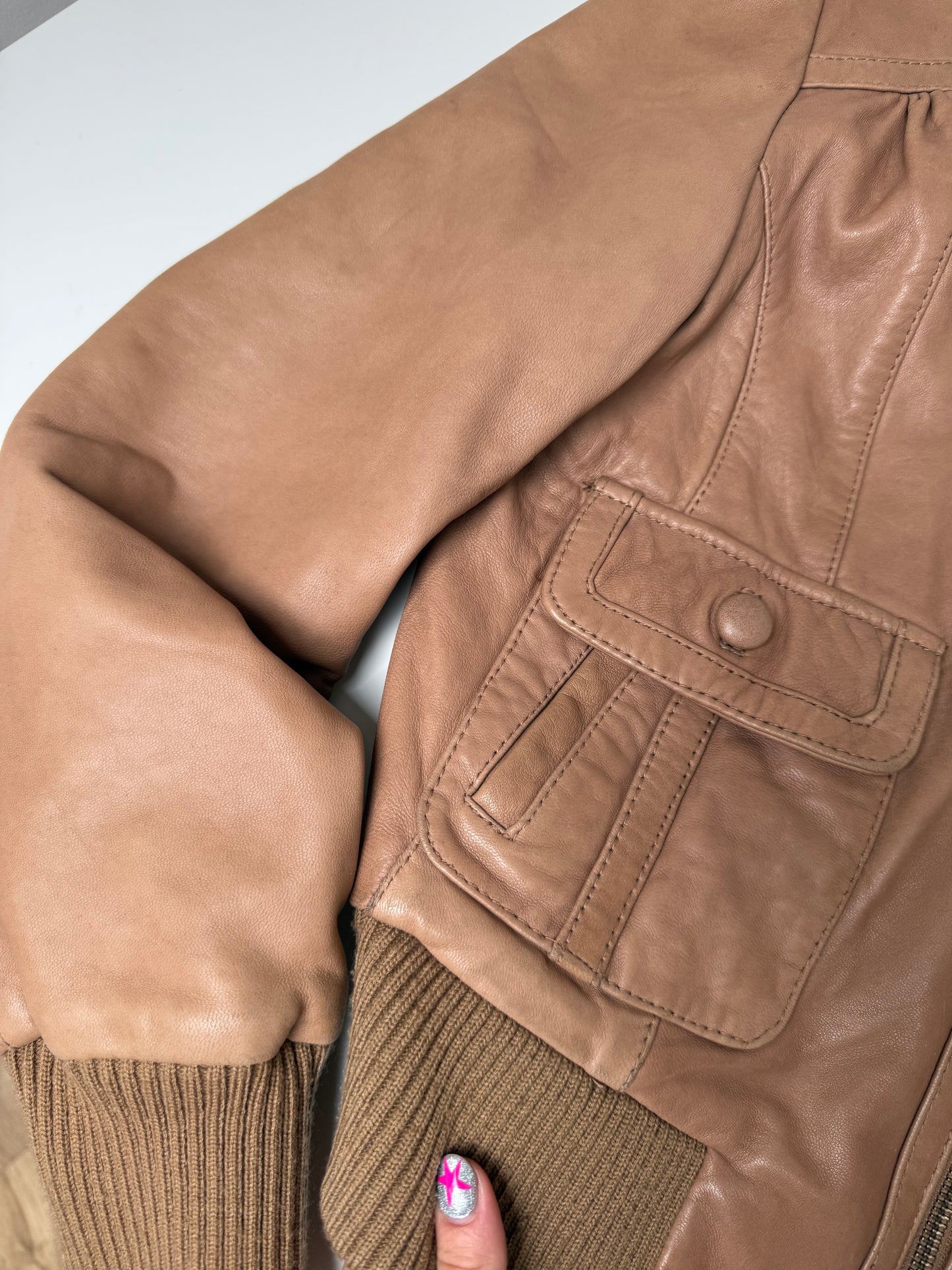 Oasis Leather Jacket (UK16)